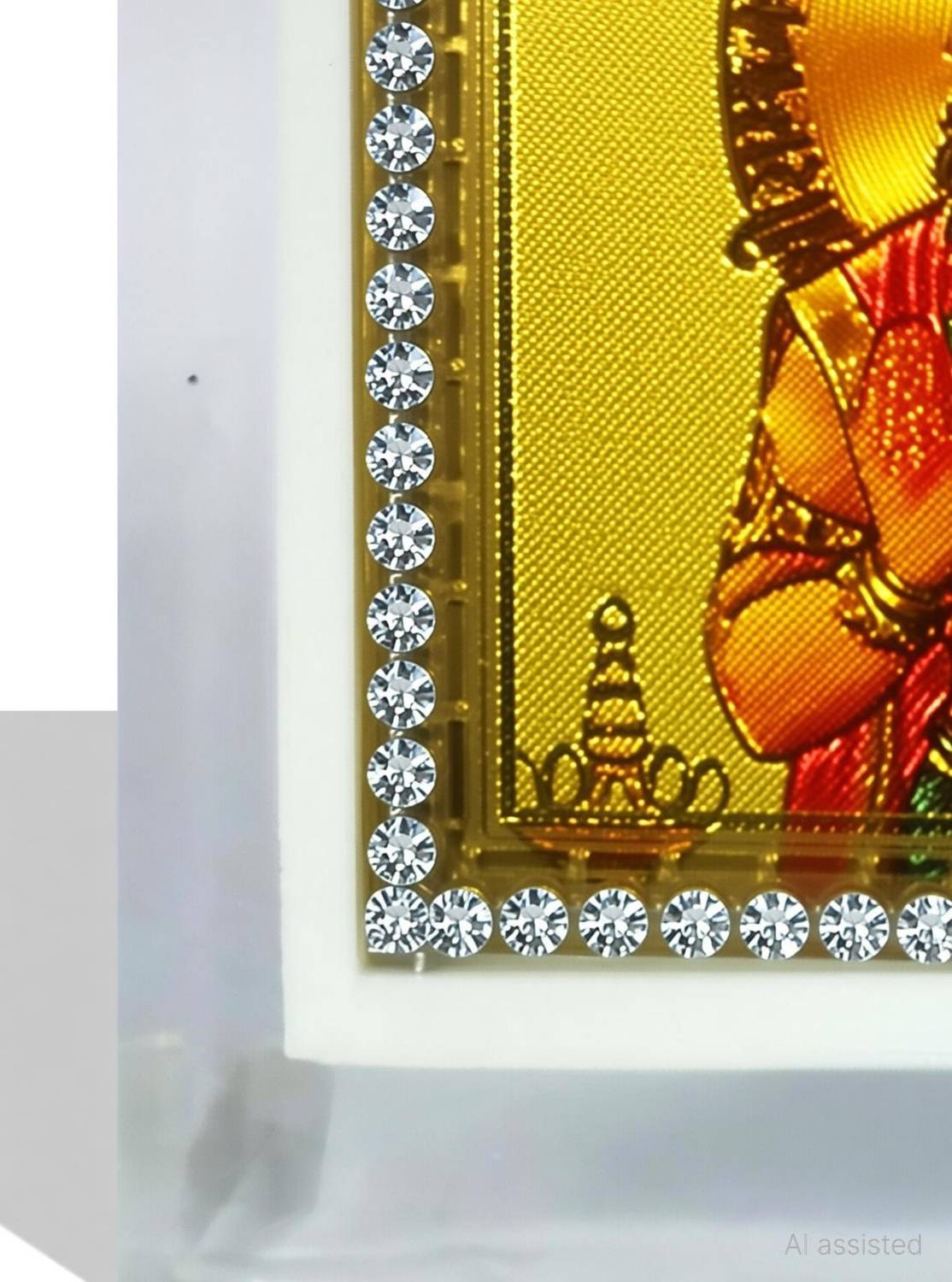 Adhvik Hanuman Ji Photo/picture/blessing Acrylic God Idol Car Dashboard/office Desk Decorative Showpiece  -  9 cm