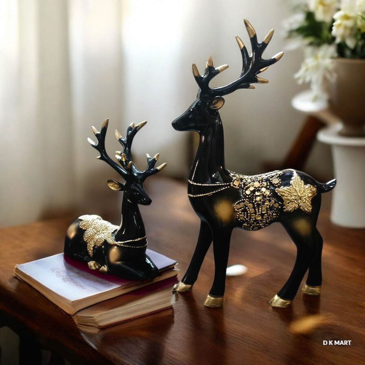 Image of D K MART BaraSingha Deer Statue for Home Decoration Showpiece Gift Item Decorative Showpiece - 28 cm