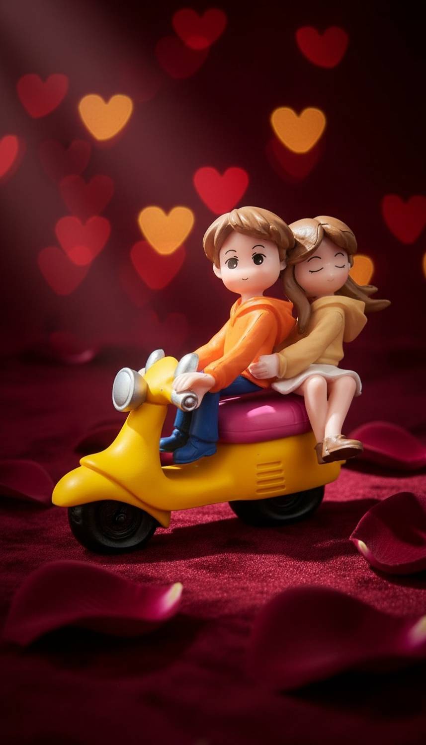 Elenora Jewels Romantic Couple Scooter Showpiece for Home Decor
