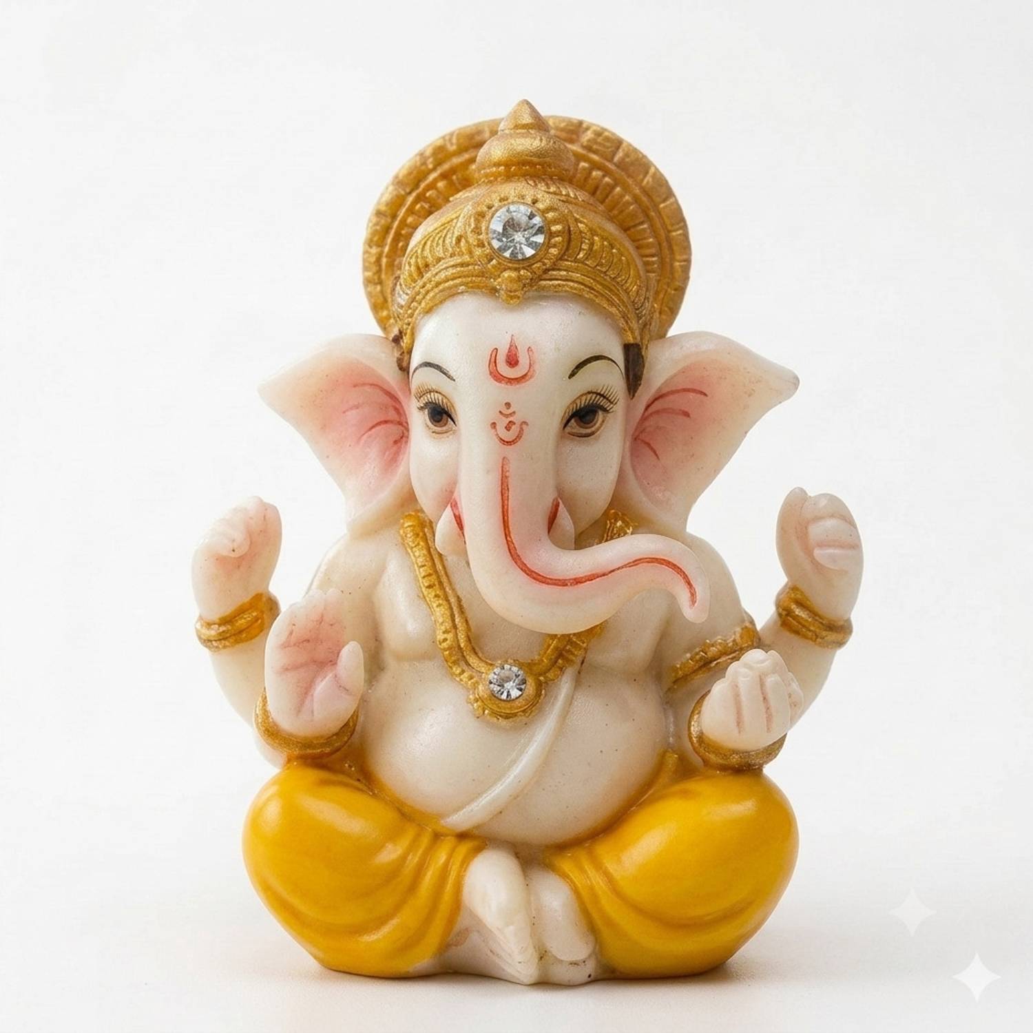Murtiva decor Ganesh Idol for Car Dashboard, Home Decor Showpiece & Gift for Pooja Decorative Showpiece - 7 cm