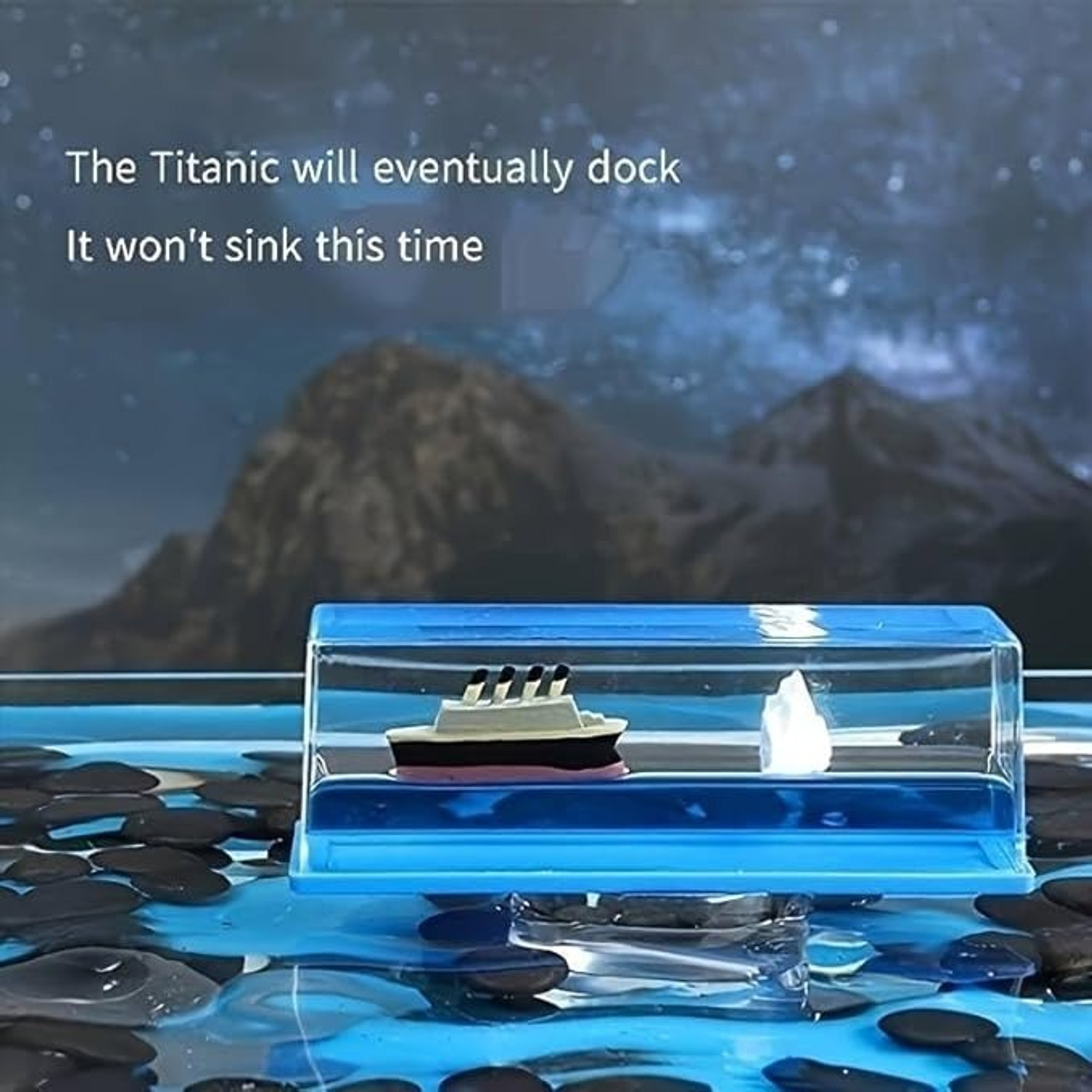Image of CRUISE Titanic Wave Cruise Ship, Liquid Wave Cruise Ship Decoration, Nautical Showpiece Decorative Showpiece - 6 cm