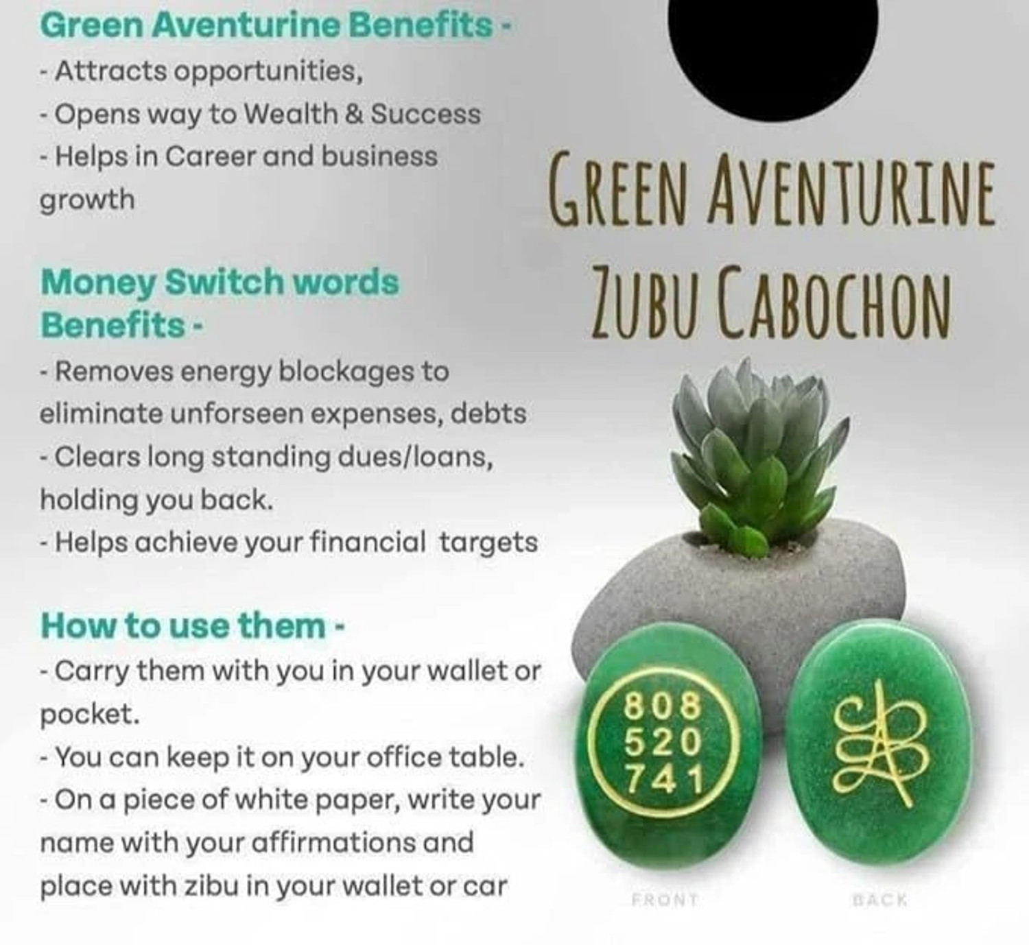 Image of SUKHAD Green Jade Zibu Symbols Coin With Lab Certificate to Attract Money and Wealth Decorative Showpiece - 4 cm