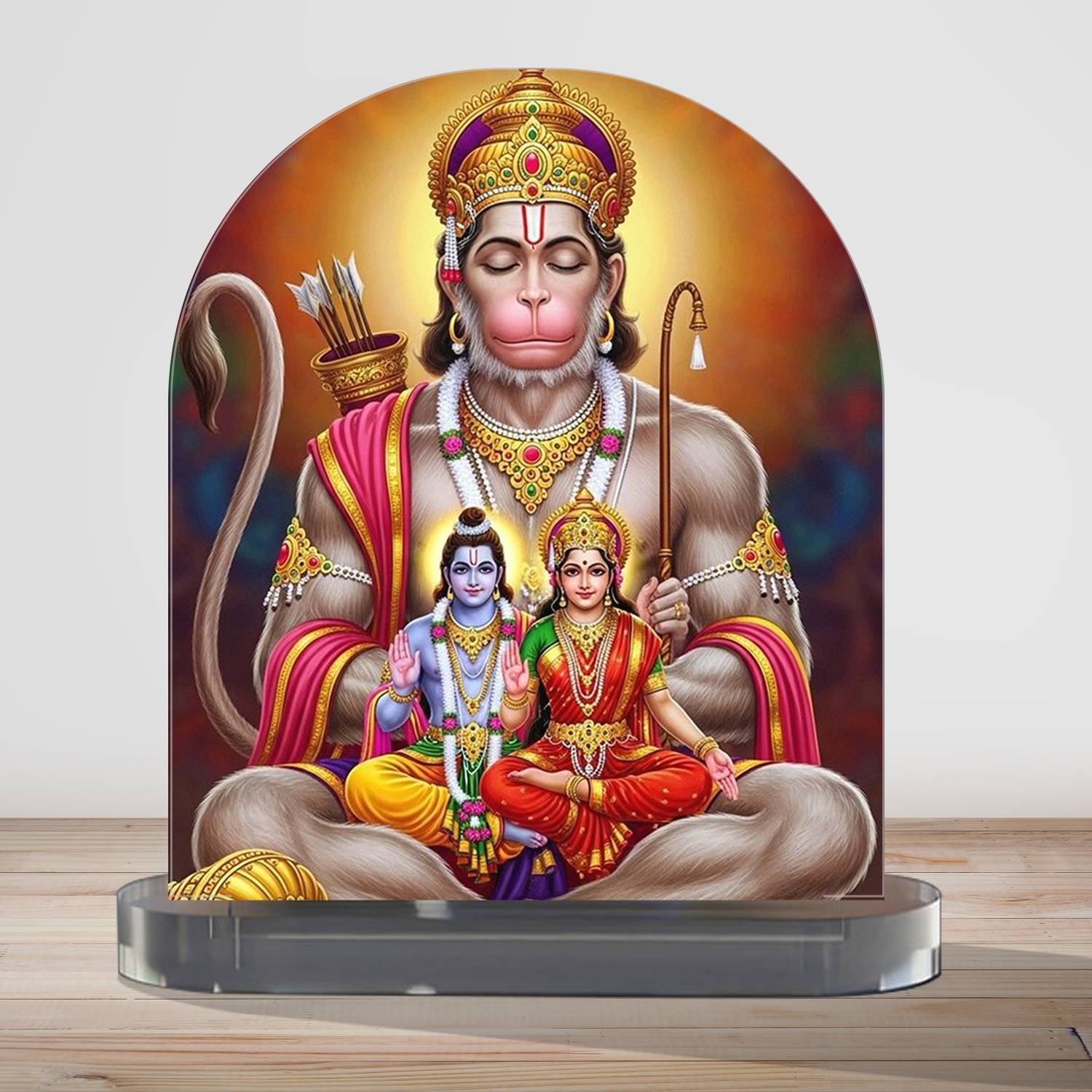 ar creative Hanuman Ji Car Dashboard Idol, God Statue For Car, Home, Office Decorative Showpiece - 7.62 cm