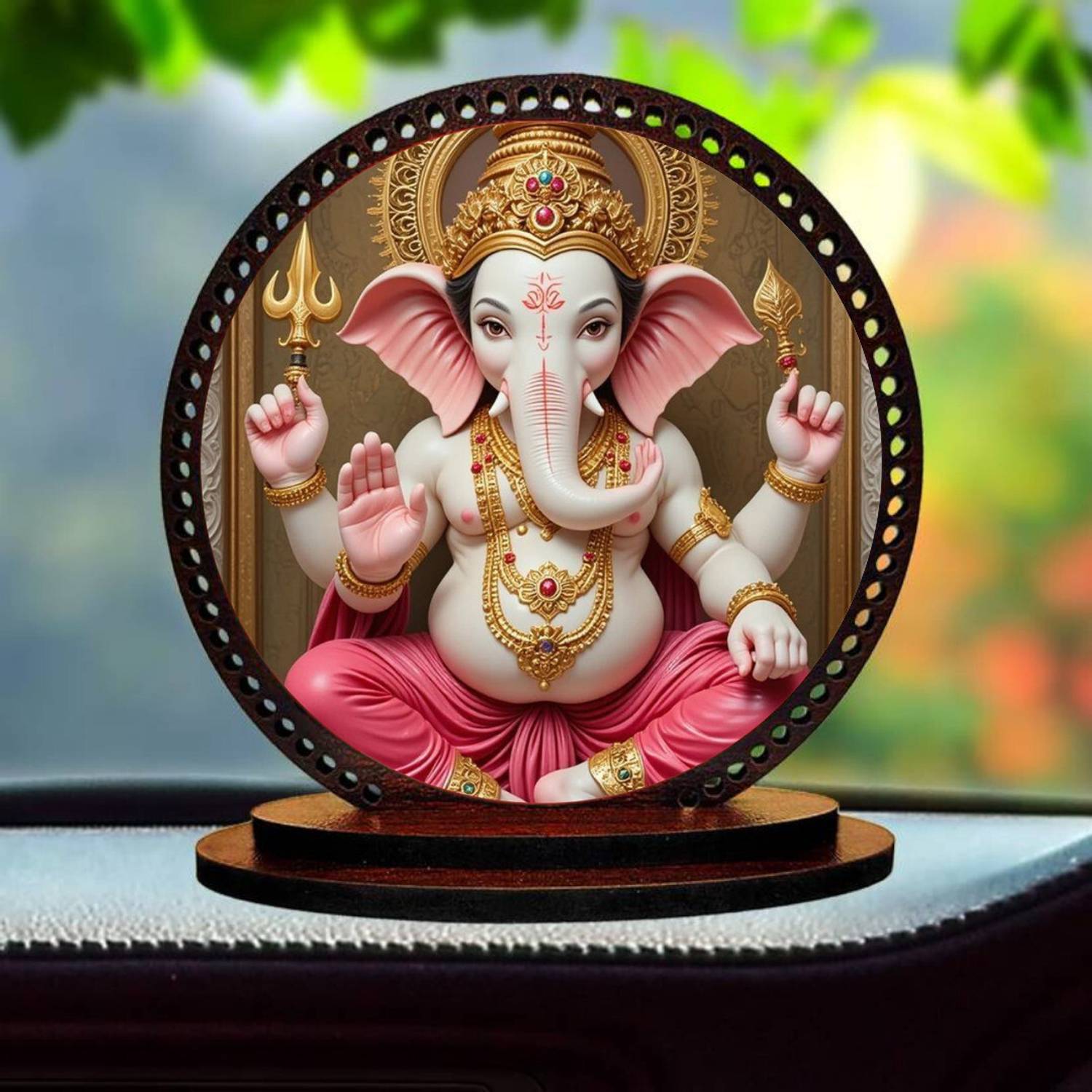 Color Splash Lord Ganesha / vinayaka ji Idol for car Dashboard & Home Decorative Showpiece - 7.62 cm