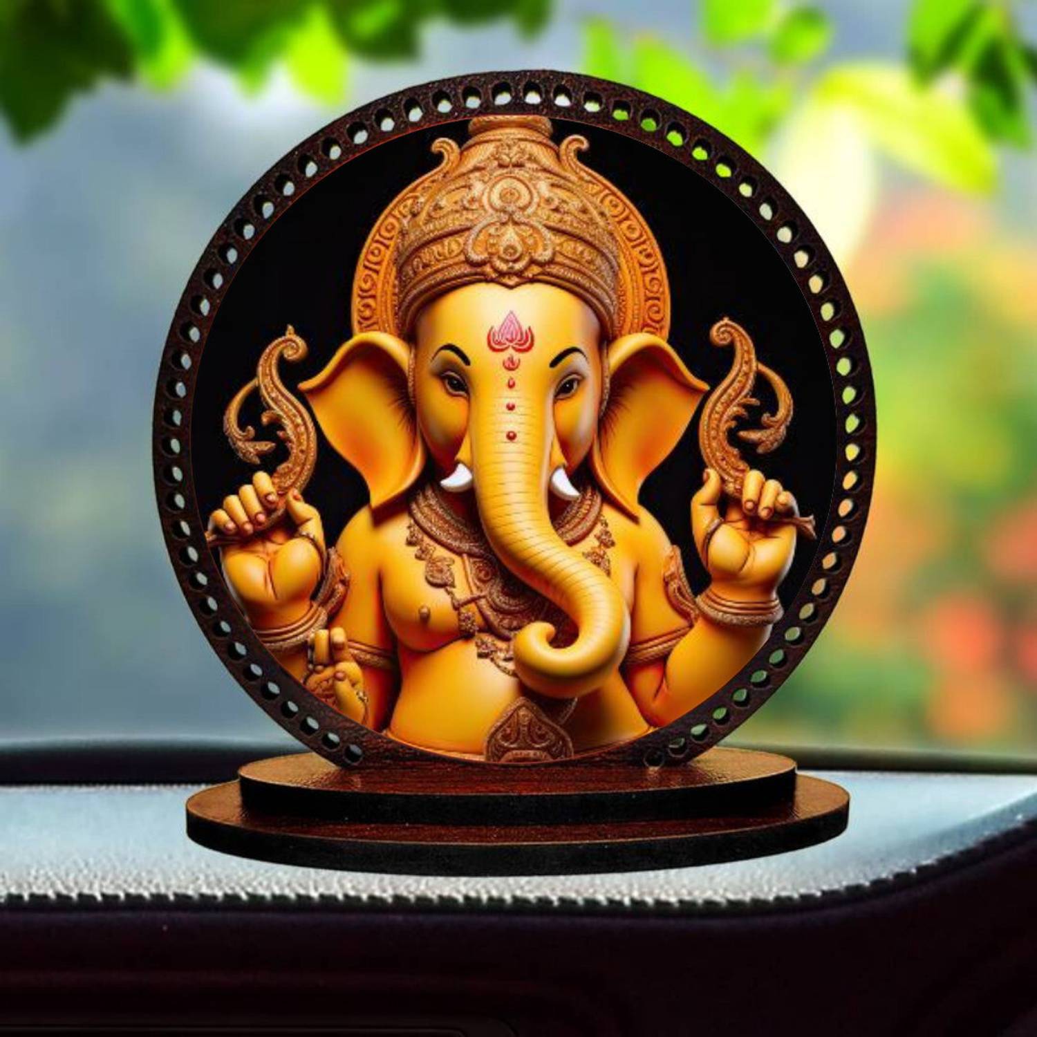 Color Splash Lord Ganesha / vinayaka ji Idol for car Dashboard & Home Decorative Showpiece  -  7.62 cm