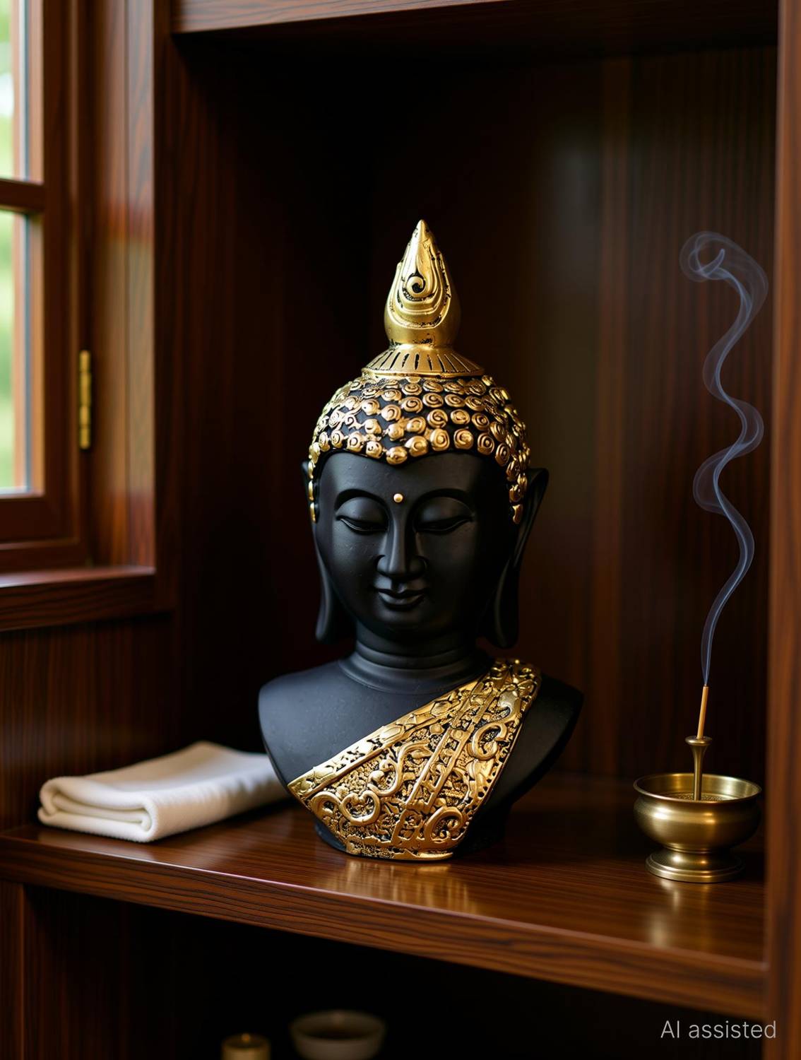 ArtofDot Buddha Statue For Home Decor Decorative Showpiece - 26 cm