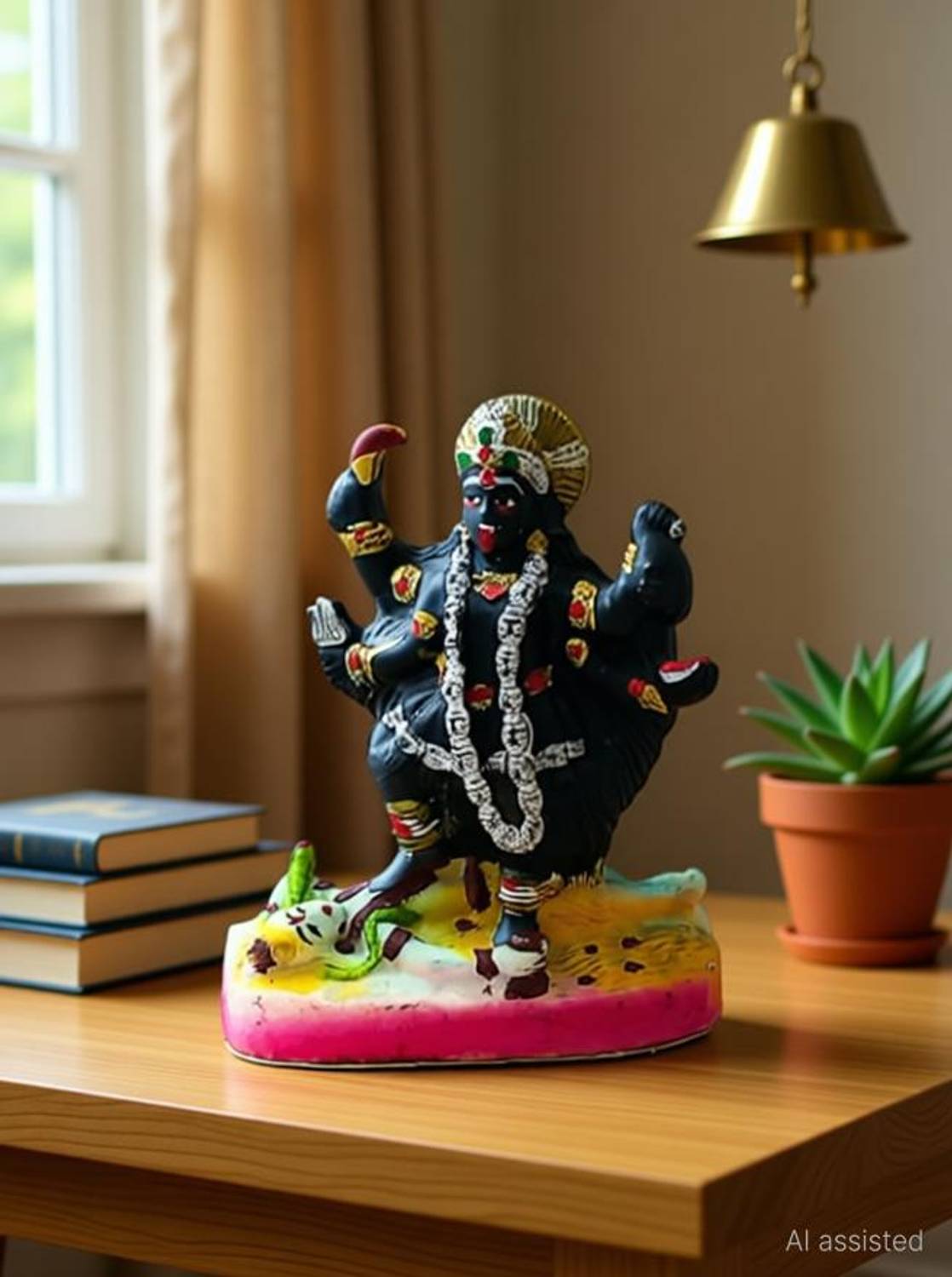 ATUT Kali maa for Home Decor in Small size Decorative Showpiece  -  14 cm