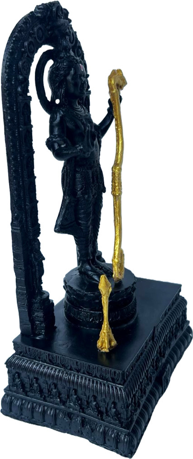 Image of Aradh Shree Ram Murti in Ayodhya Mandir Ramlalla Statue Idol for Puja Ghar Office Gift Decorative Showpiece - 15 cm