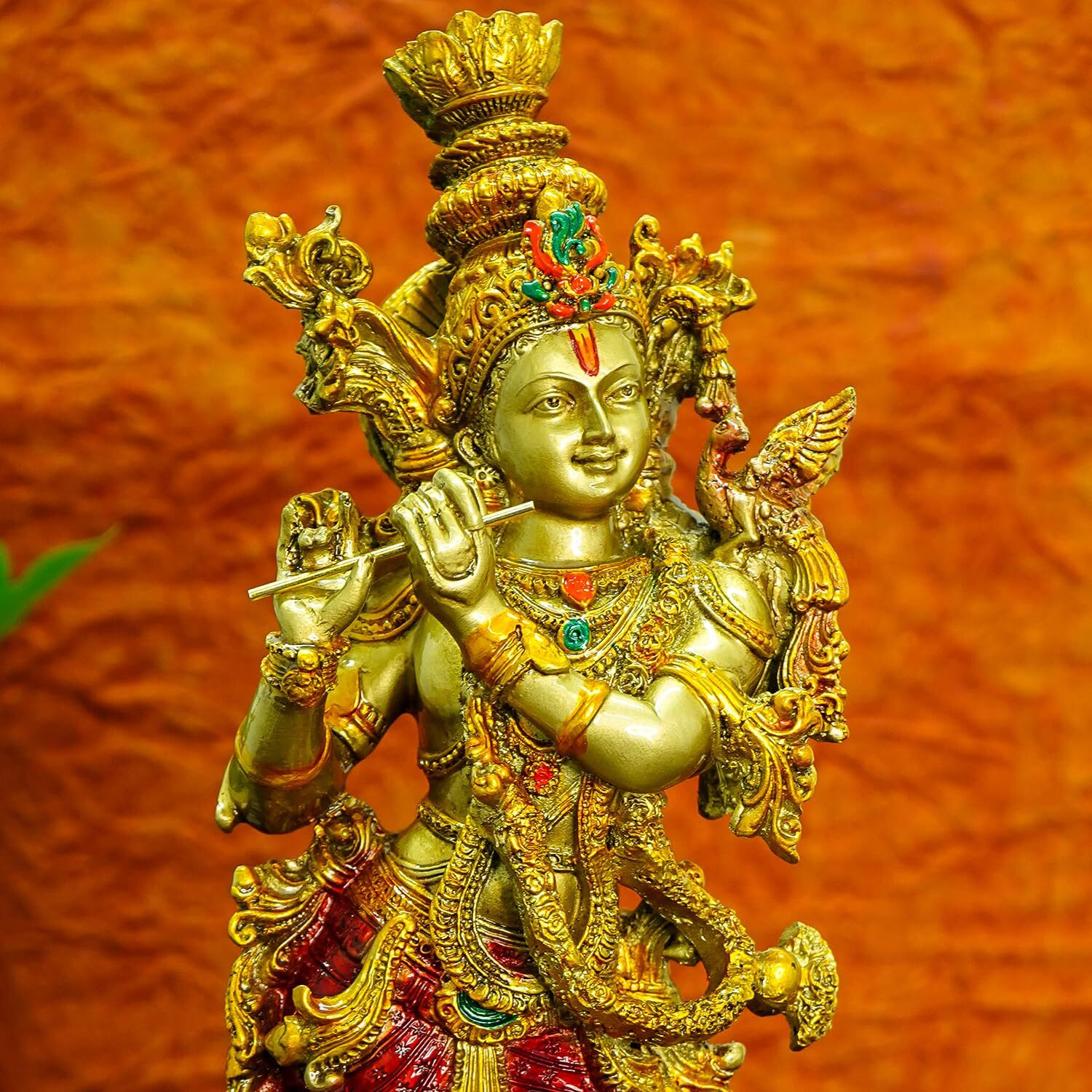 Image of PRG Lord Krishna Standing Idol for Home Decor, Pooja Room & Temple Use Decorative Showpiece - 35 cm