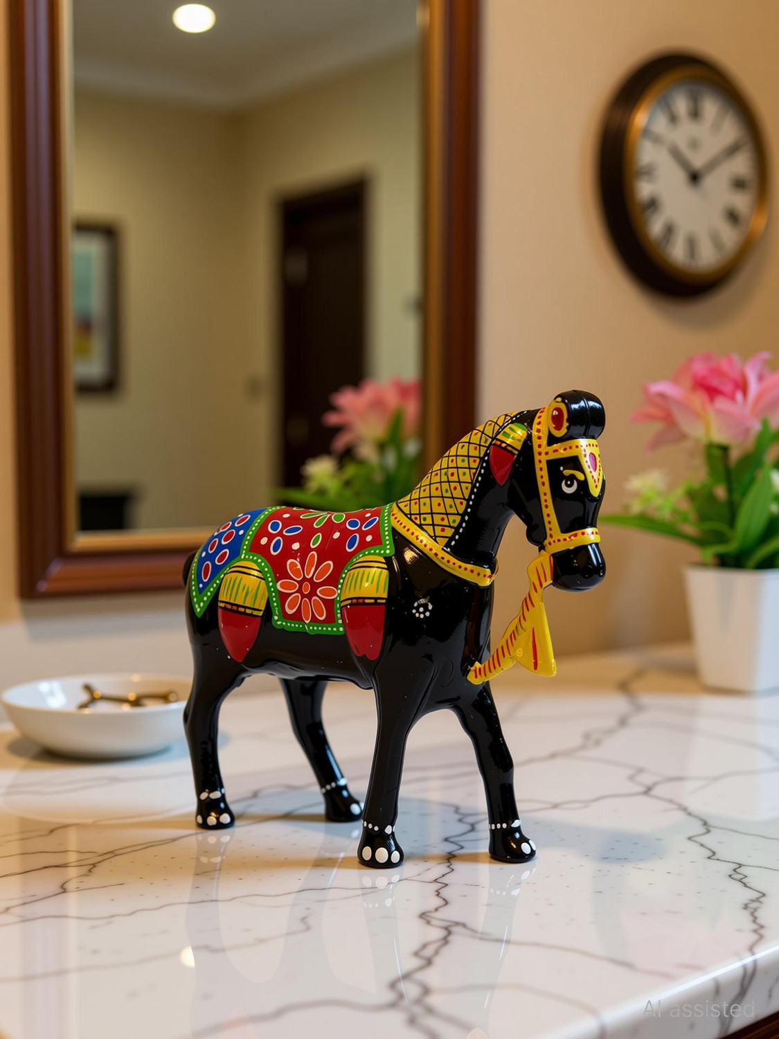 Image of DreamKraft Arctician Handcrafted Horse Decorative Showpiece - 18.28 cm