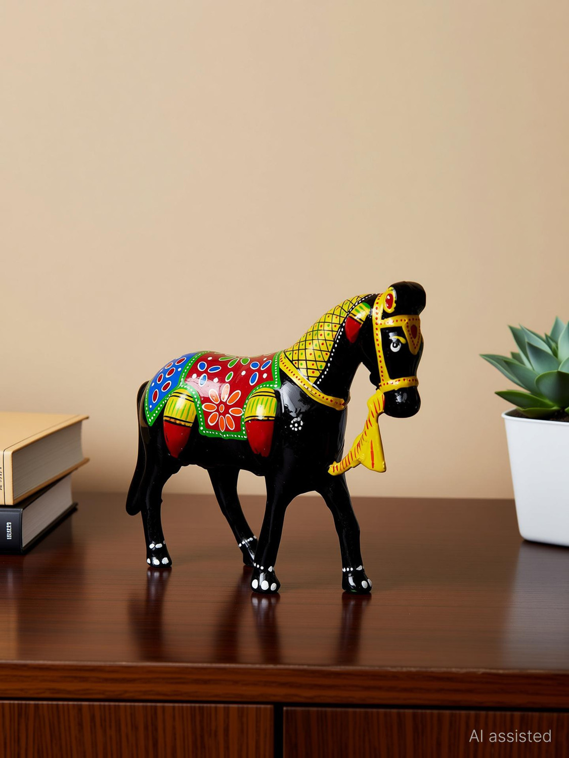 Image of DreamKraft Arctician Handcrafted Horse Decorative Showpiece - 18.28 cm