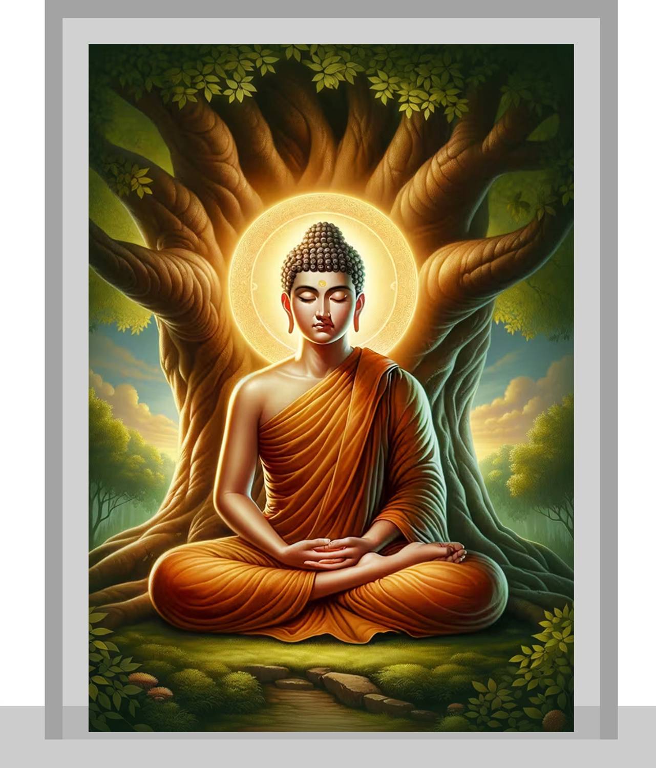 AUTOEASY Buddha idol for Car Dashboard Home Pooja Office Study Table Decoration Decorative Showpiece  -  9 cm