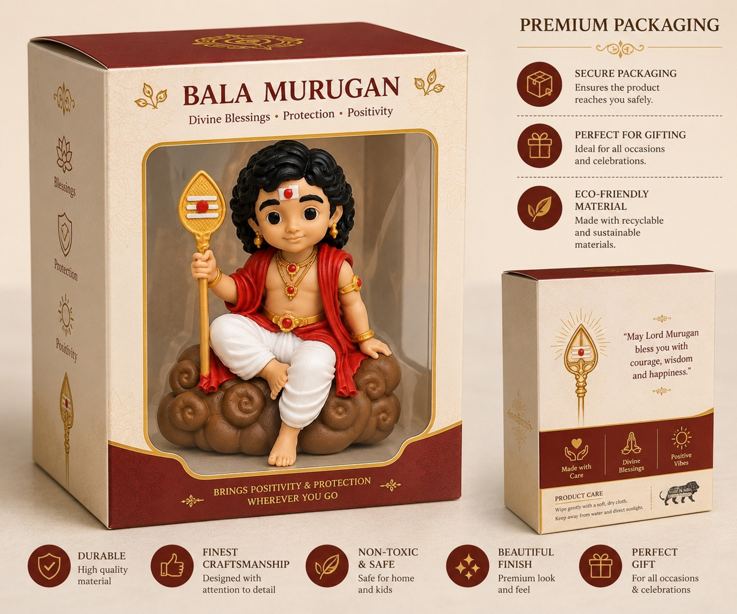 Image of vaspar Murugan -01 Decorative Showpiece - 8 cm