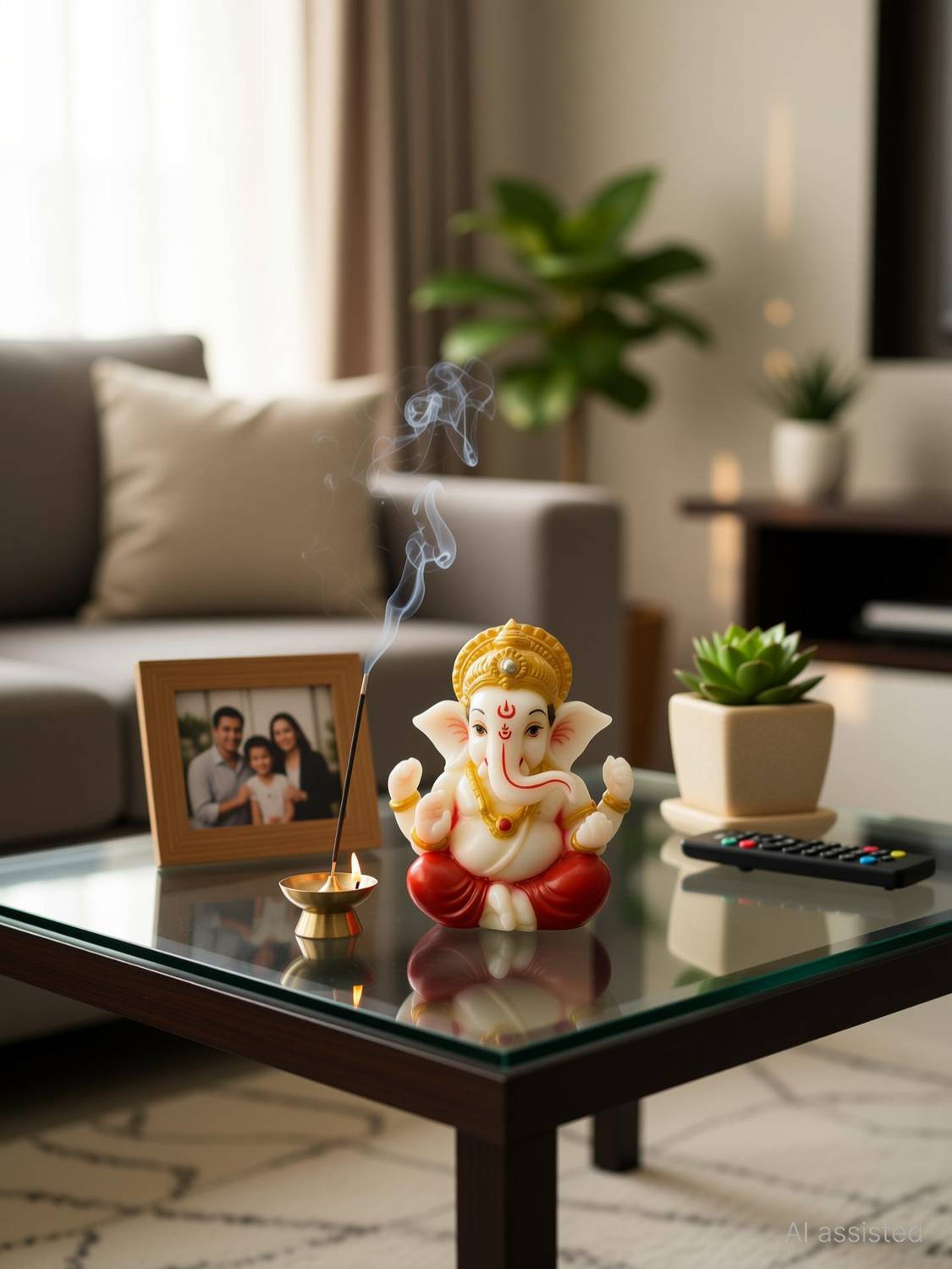 WearCraftJPR 1220 - Small Ganesh Ji Decorative Showpiece - 7 cm