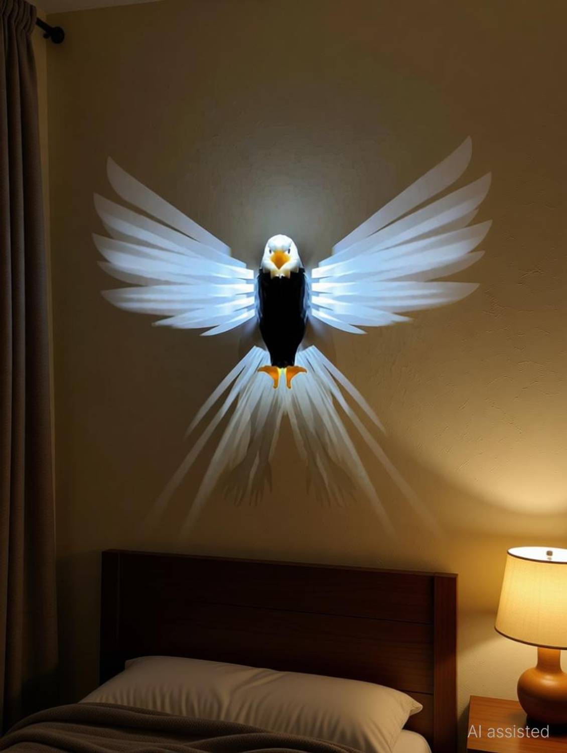 ABC wall mounted eagle light Decorative Showpiece - 14 cm
