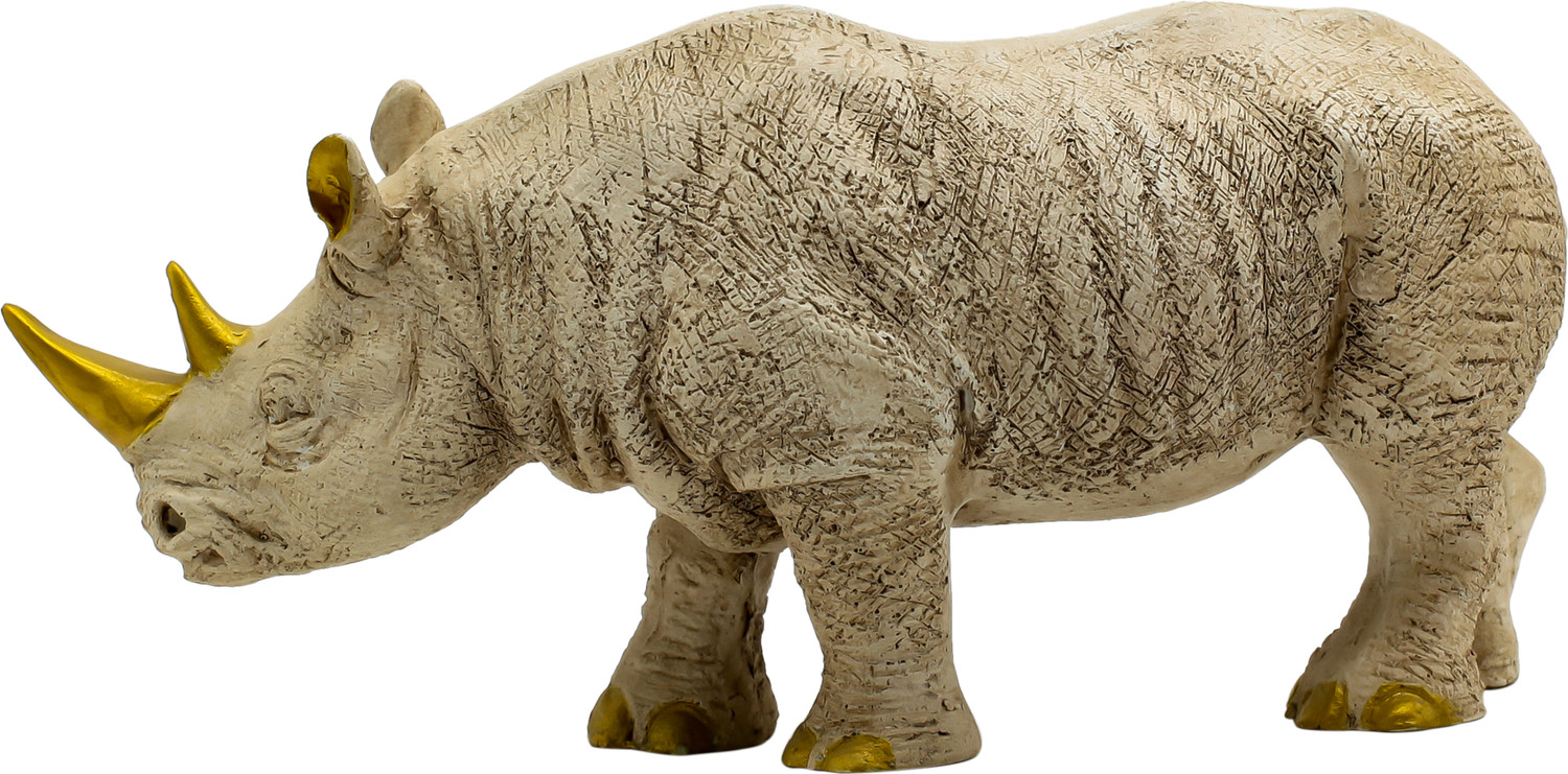 Image of aabco Rhino Sculpture For Home Decoration , Animal Statue For Table Top | Decorative Showpiece - 12 cm