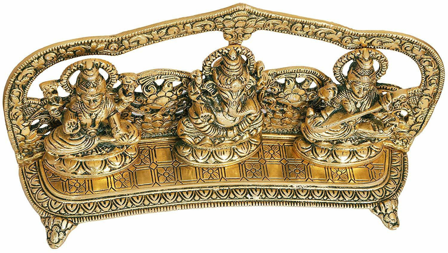 Image of Chhariya Crafts Laxmi Ganesh Saraswati Idol For Home And Office Gift Item Decorative Showpiece - 12 cm