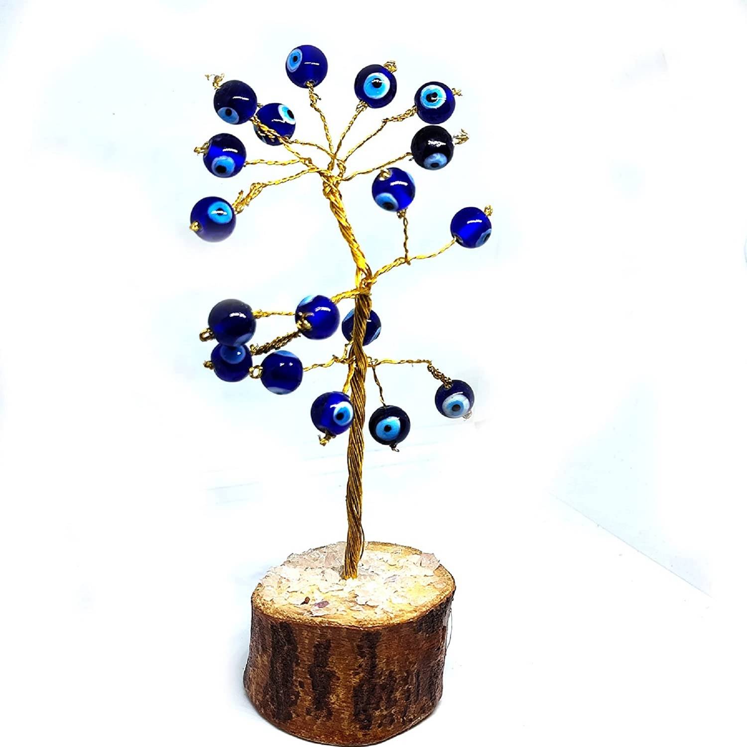 AIR9999 Evil Eye Charm Protection Tree For Your Home And Office Decorative Showpiece - 15 cm