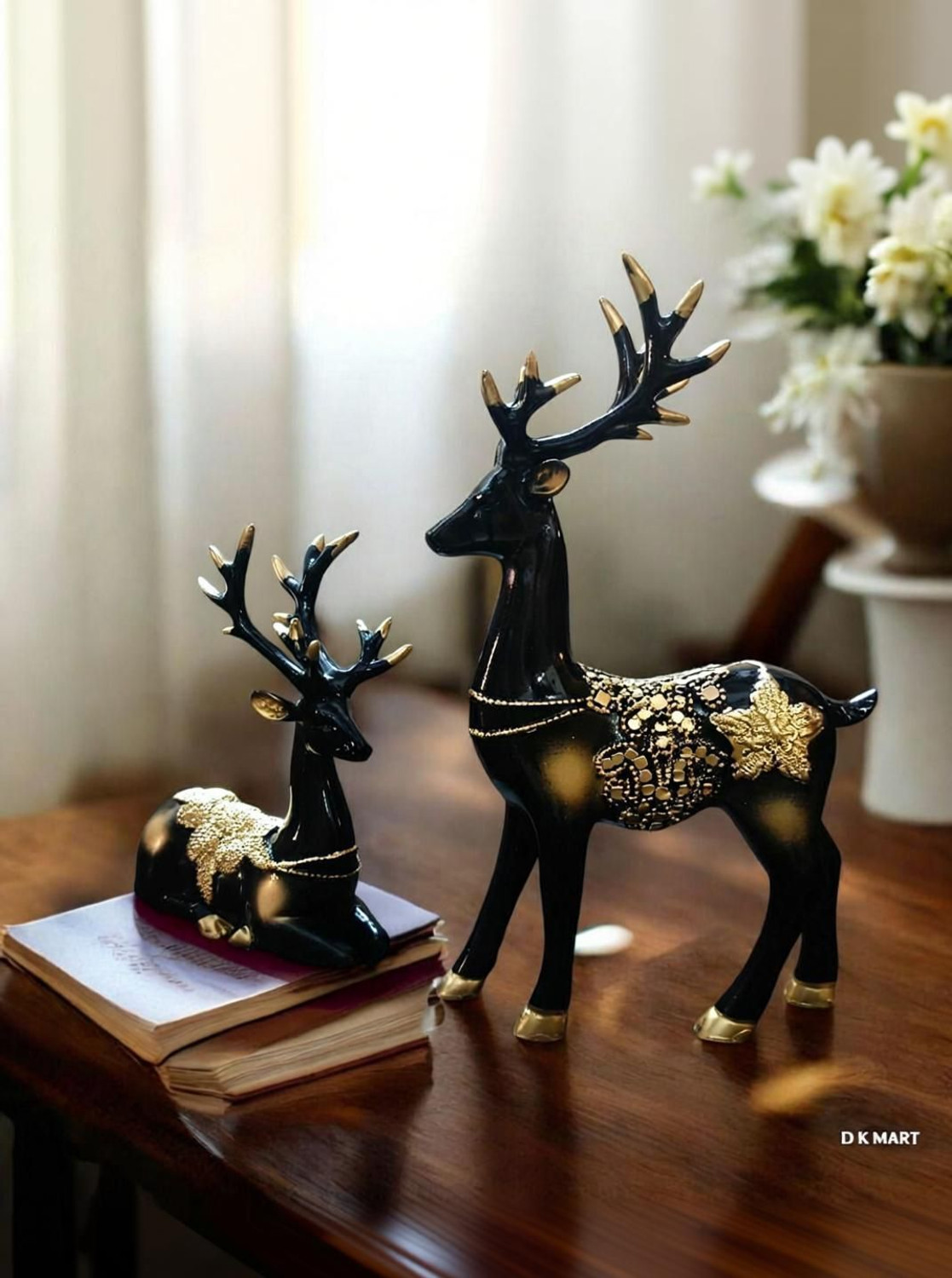 Image of D K MART BaraSingha Deer Statue for Home Decoration Showpiece Gift Item Decorative Showpiece - 28 cm