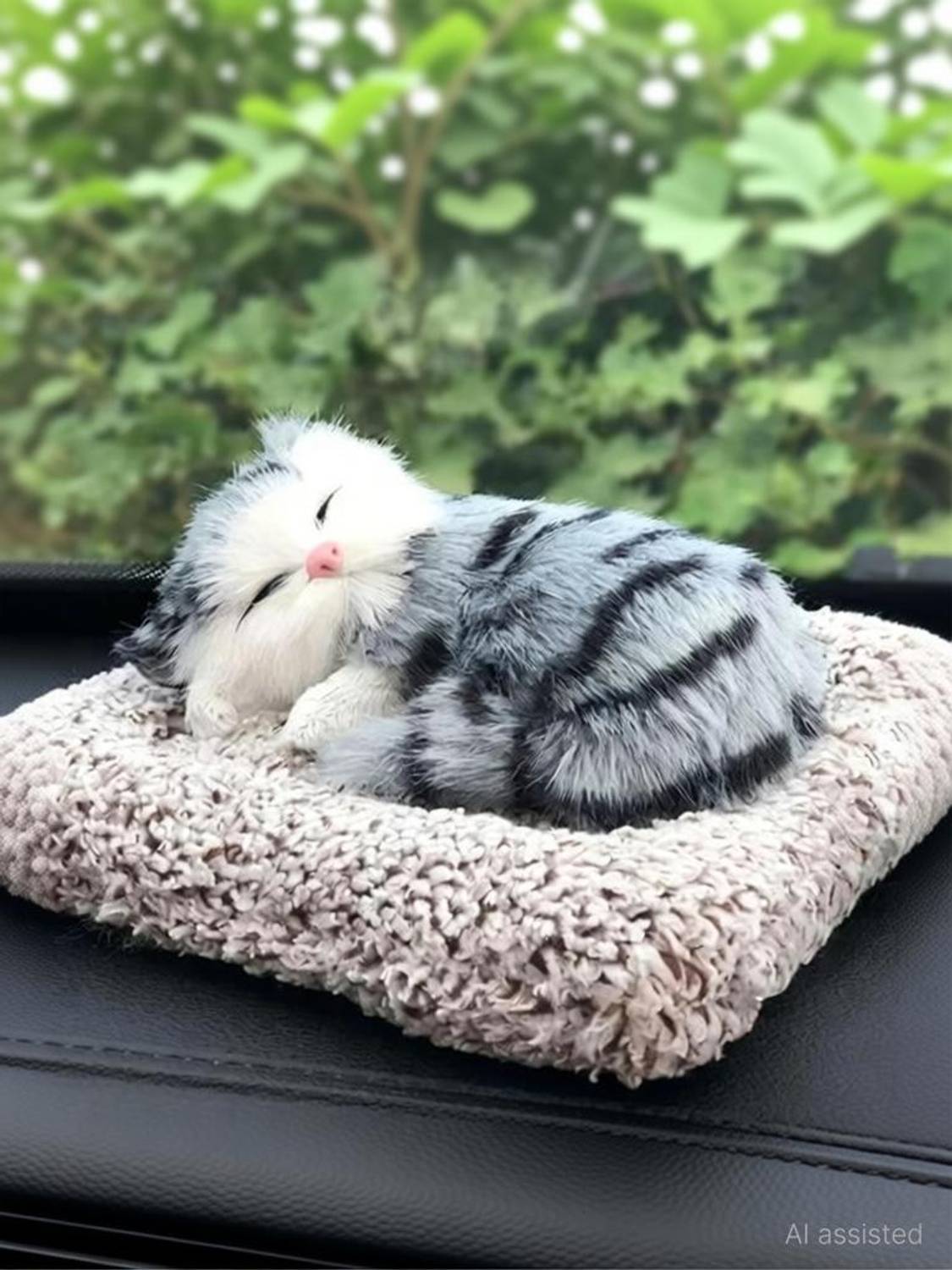 APEROL DESIGN Car Dashboard Sleeping Cat Big Plush Toy Figurines 18*14*5 Decorative Showpiece - 5 cm
