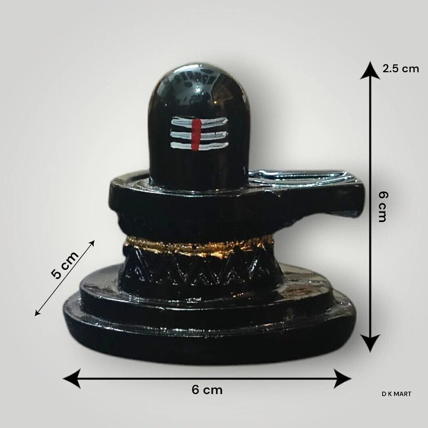 Image of D K MART Small Shivling Idol | Shiva Lingam For Pooja Home or Office Decorative Showpiece - 6 cm