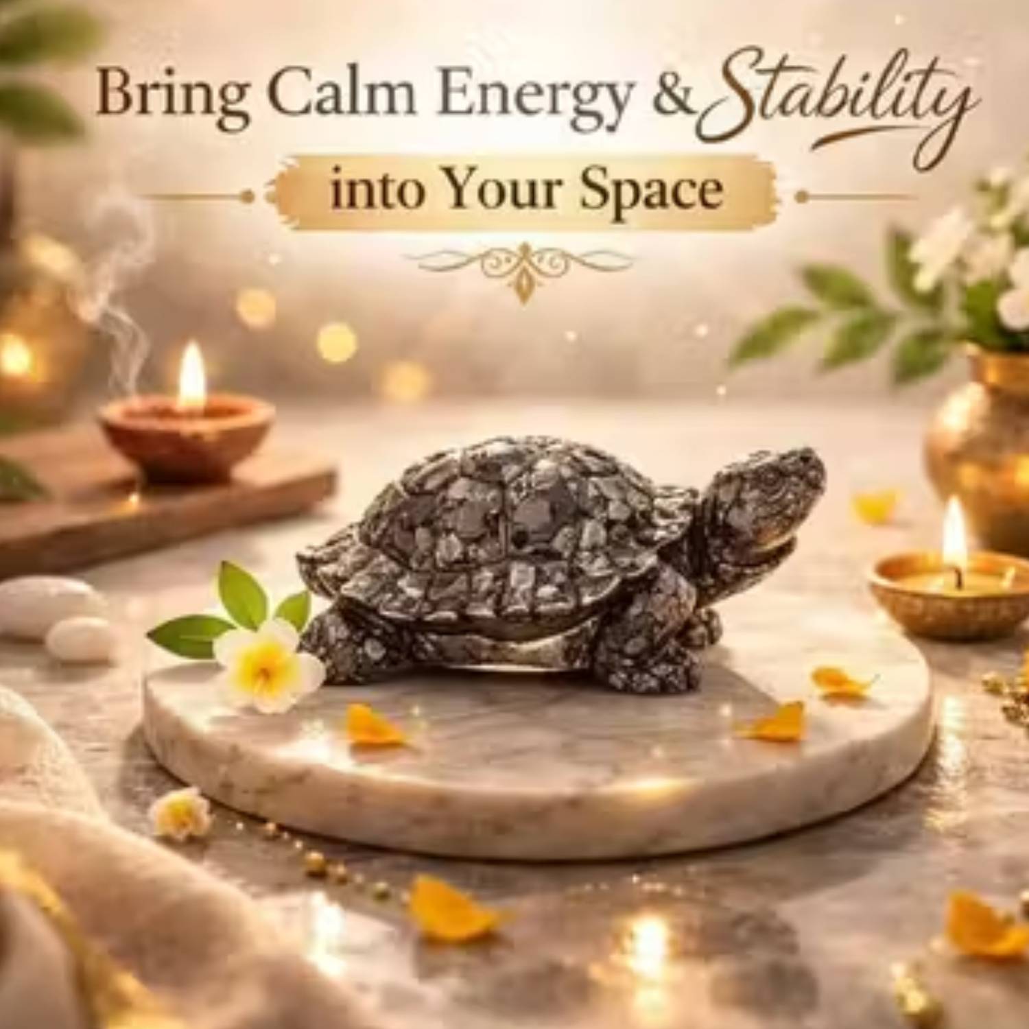 GEMSJI Premium Pyrite Wealth Tortoise: Natural Money Magnet for Success and Stability Decorative Showpiece - 10 cm (Resin, Silver, Silver) deal from flipkart GEMSJI Premium Pyrite Wealth Tortoise: Natural Money Magnet for Success and Stability Decorative Showpiece - 10 cm (Resin, Silver, Silver) deal from flipkart