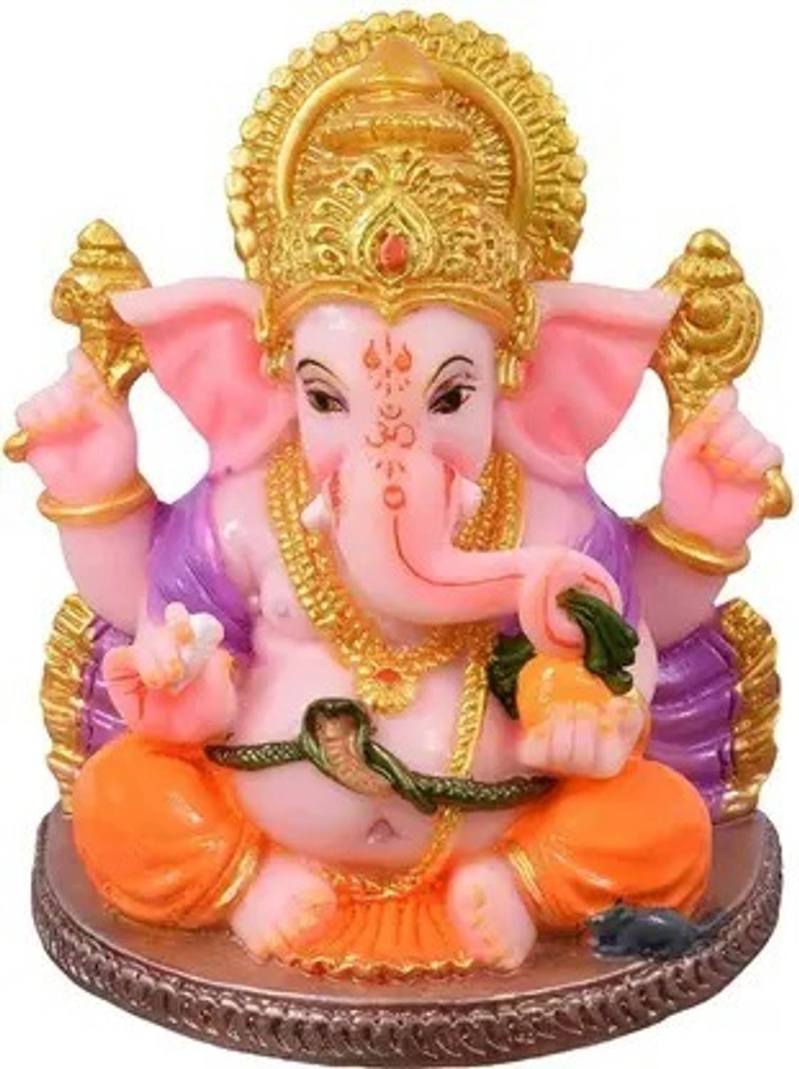 LAKHI HANDICRAFT Lord Ganesha | Idol Ganpati Figurine Statue For Home Decorative Showpiece  -  6.8 cm