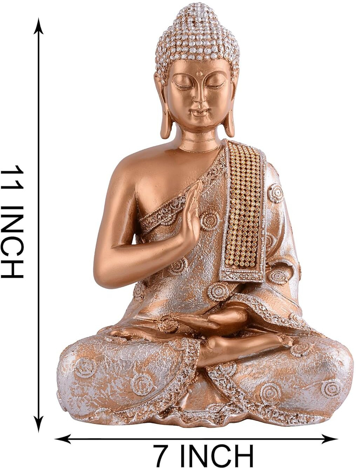 Image of NEFA DECOR Buddha Decorative Showpiece for Home Decor Decorative Showpiece - 18 cm