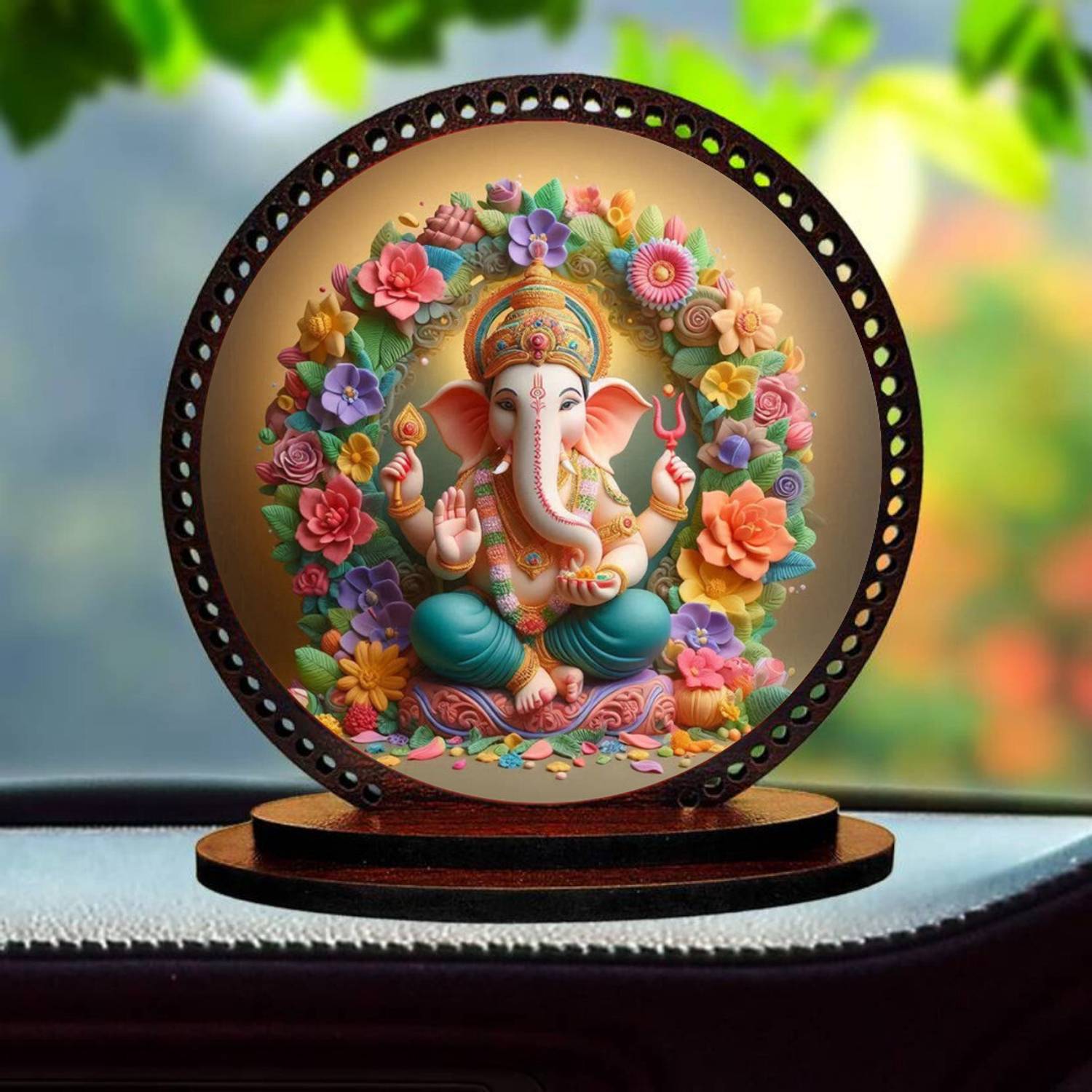 Niya Krafts Lord Ganesha / vinayaka ji Idol for car Dashboard & Home Decorative Showpiece - 7.62 cm