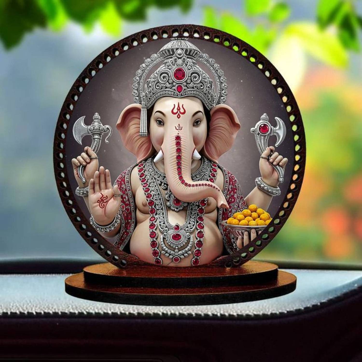 Color Splash Lord GANESH ji Idol for car Dashboard & Home Decorative Showpiece - 7.62 cm
