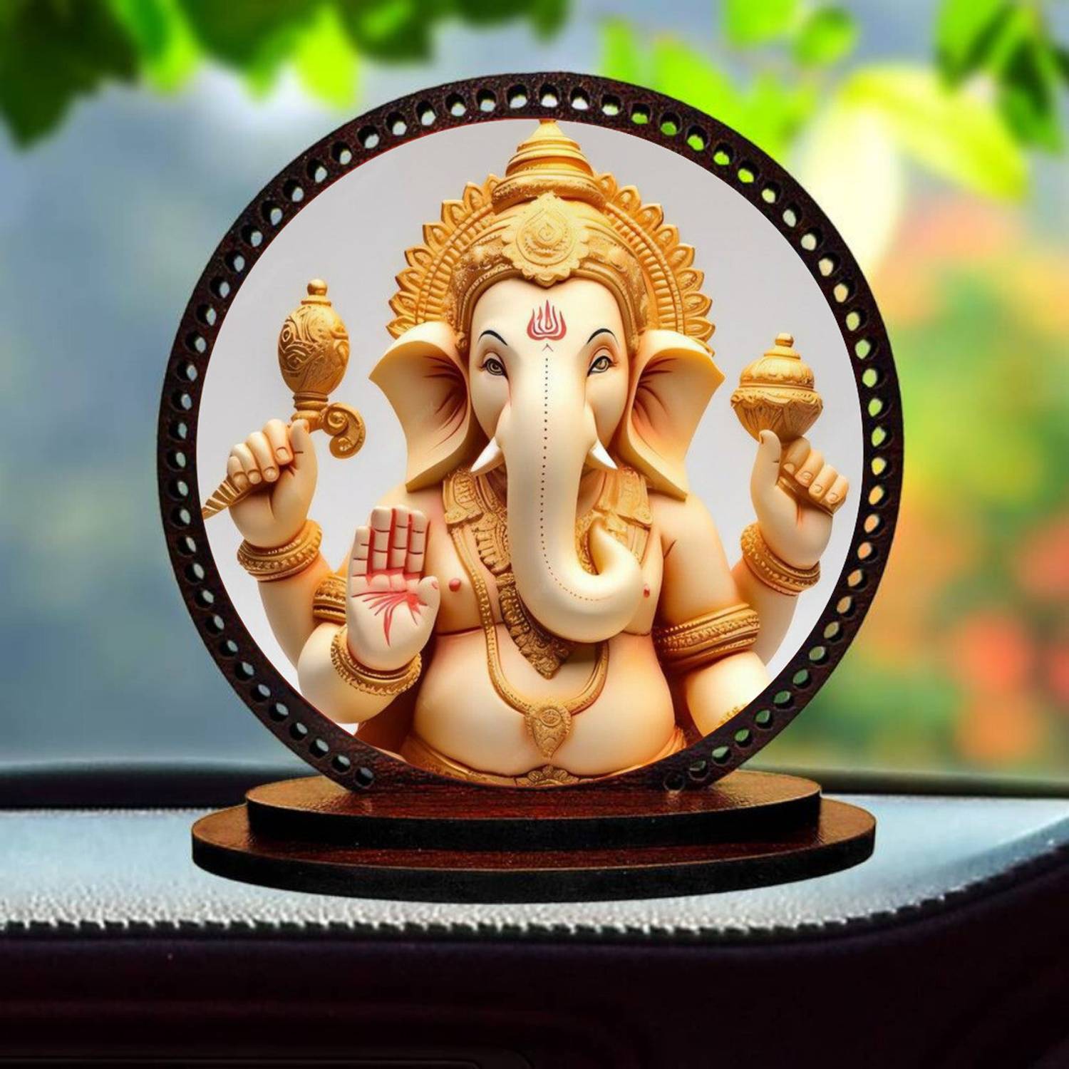 Color Splash Lord Ganesha / vinayaka ji Idol for car Dashboard & Home Decorative Showpiece - 7.62 cm