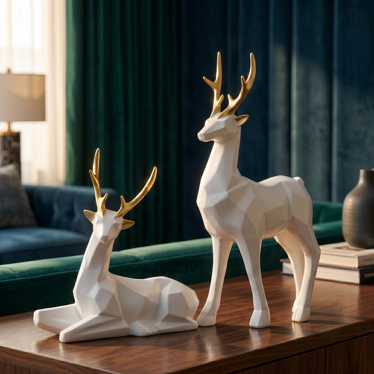 Flipkart Luxury Reindeer Deer Showpiece Set of 2 Pack of 2 - Image 1