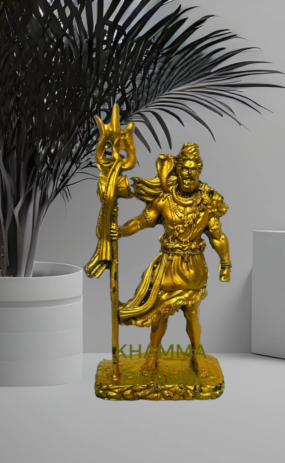 BADGOTI Resin Shiva Statue for car Dashboard, Shiv ji murti for Gift for all - 5 inch Decorative Showpiece - 12 cm