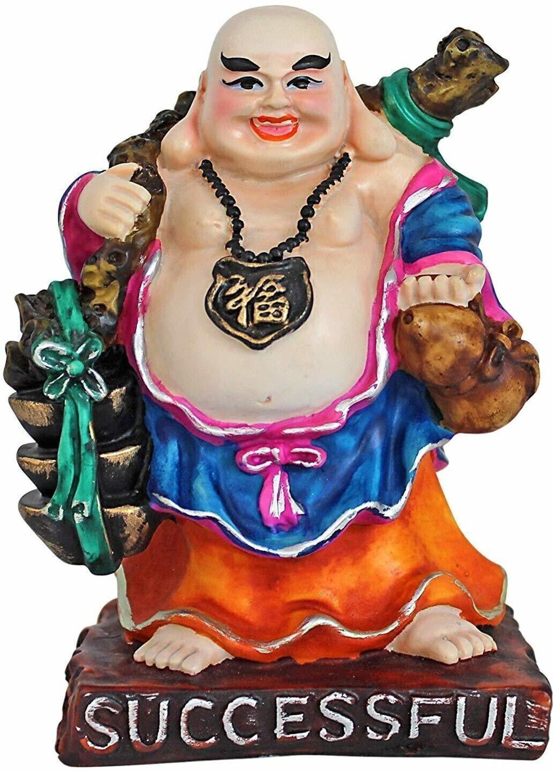Image of TIED RIBBONS Laughing Buddha Showpiece Decorative Showpiece - 18 cm