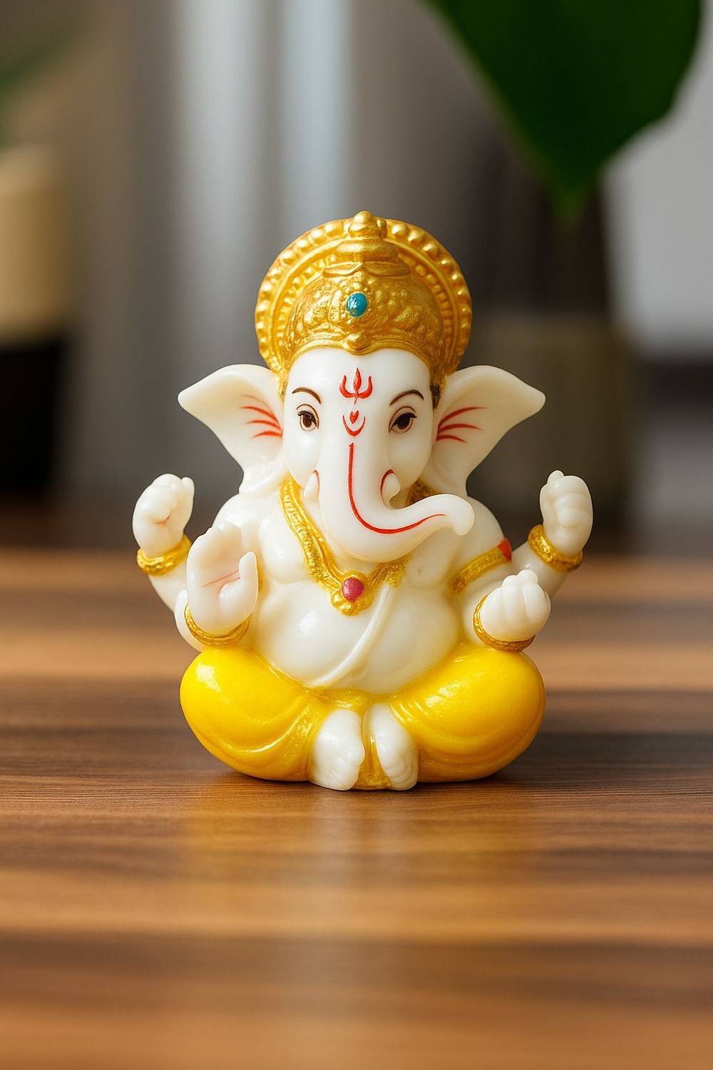 WearCraftJPR 111-Small Ganesh JI Statue Decorative Showpiece - 7 cm