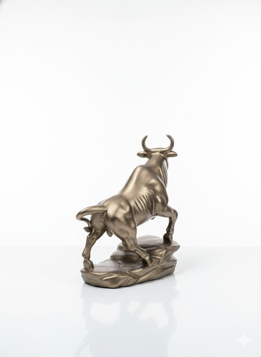 Image of Pihutique inchPowerful Bull of Prosperity-Charging Bull Figurine for Positive Energy, Success Decorative Showpiece - 23 cm (Polyresin, Multicolor)