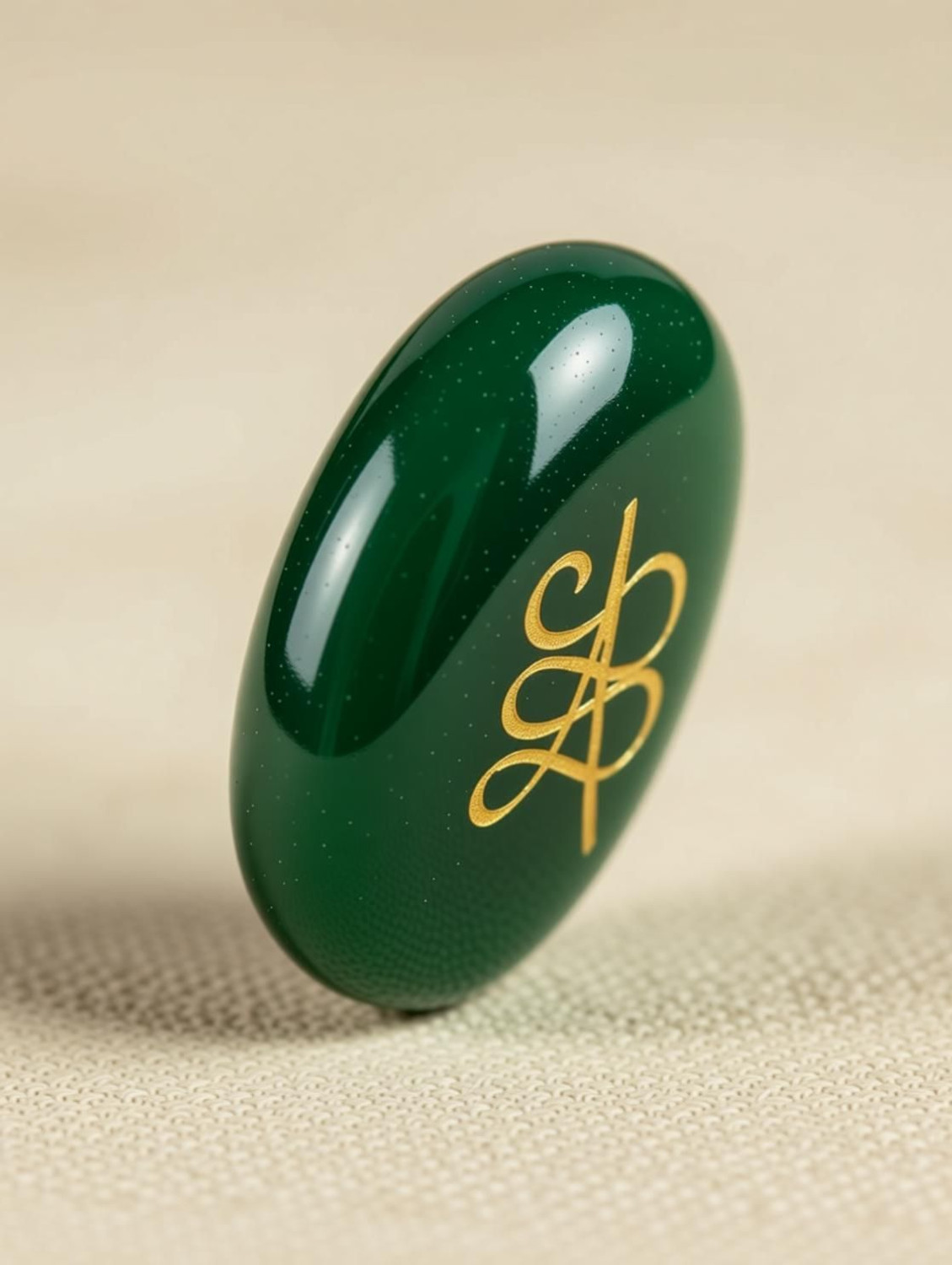 Image of SUKHAD Green Jade Zibu Symbols Coin With Lab Certificate to Attract Money and Wealth Decorative Showpiece - 4 cm