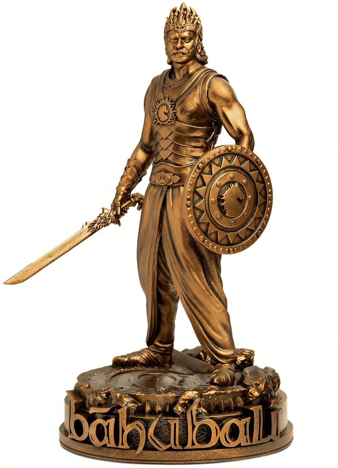 Image of SILAII Baahubali The Epic Official Movie Merchandise | 12 Inch Antique Bronze | Decorative Showpiece - 30.48 cm