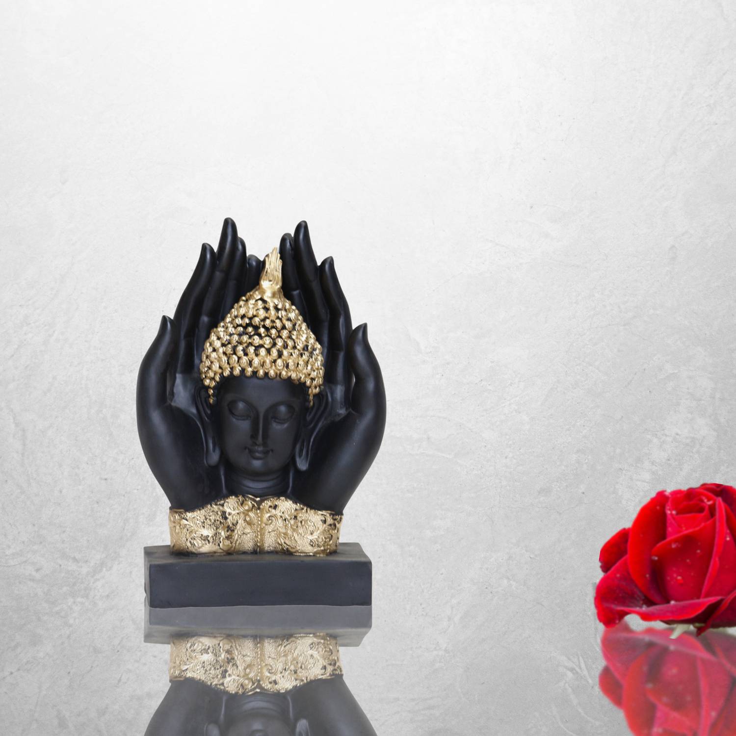 BECKON VENTURE Handicrafts Hand Buddha idol For Home Decoration|buddha showpieces| Decorative Showpiece  -  26 cm
