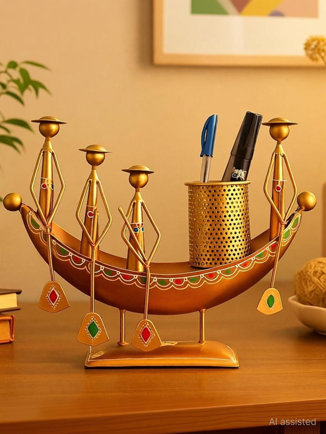Image of Handicrafy pen stand Decorative Showpiece - 22 cm