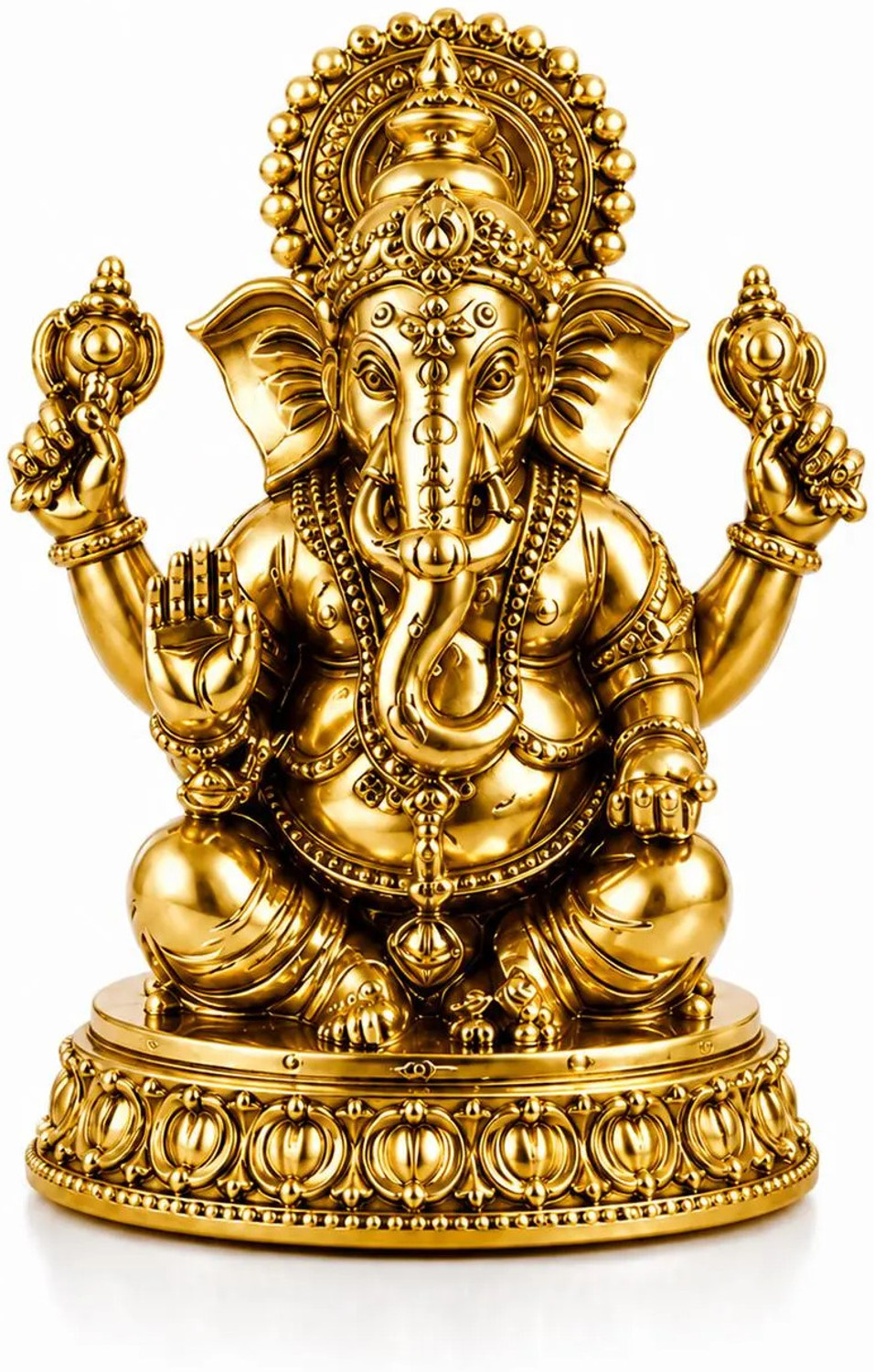 Image of Pureandco Lord Ganesha Idol | Ganpati Bappa Murti for Home, Pooja Room, Office & Gifting Decorative Showpiece - 2 cm