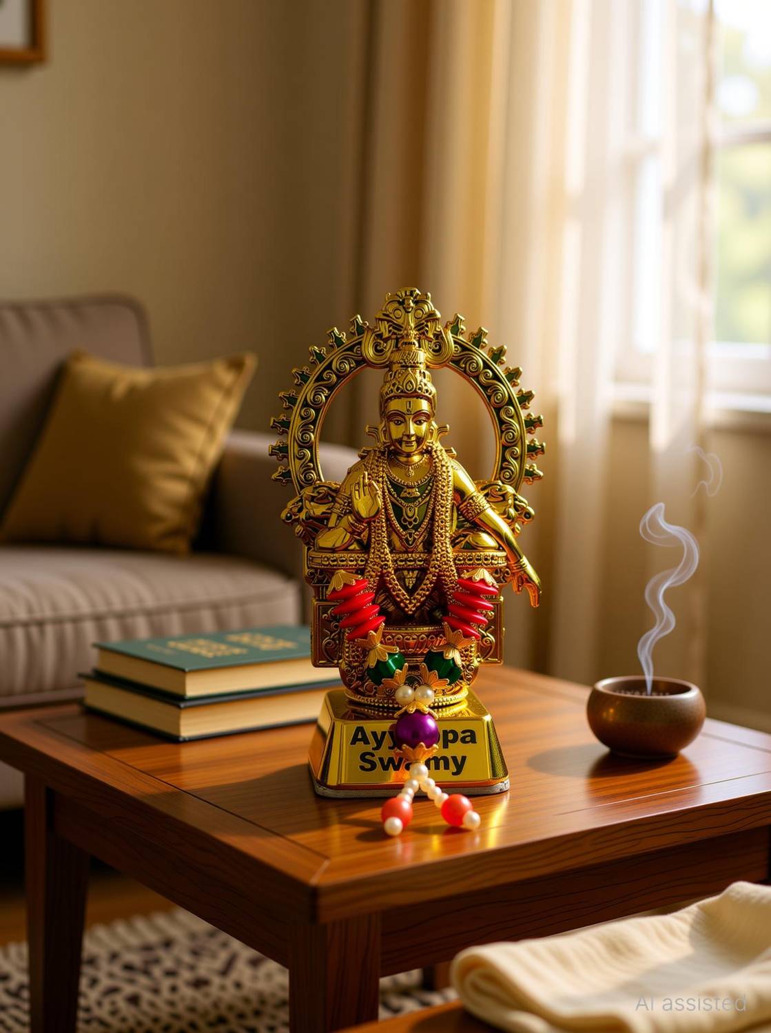 AADHAN TRADERS LORD AYYAPPA IDOL Decorative Showpiece - 10 cm
