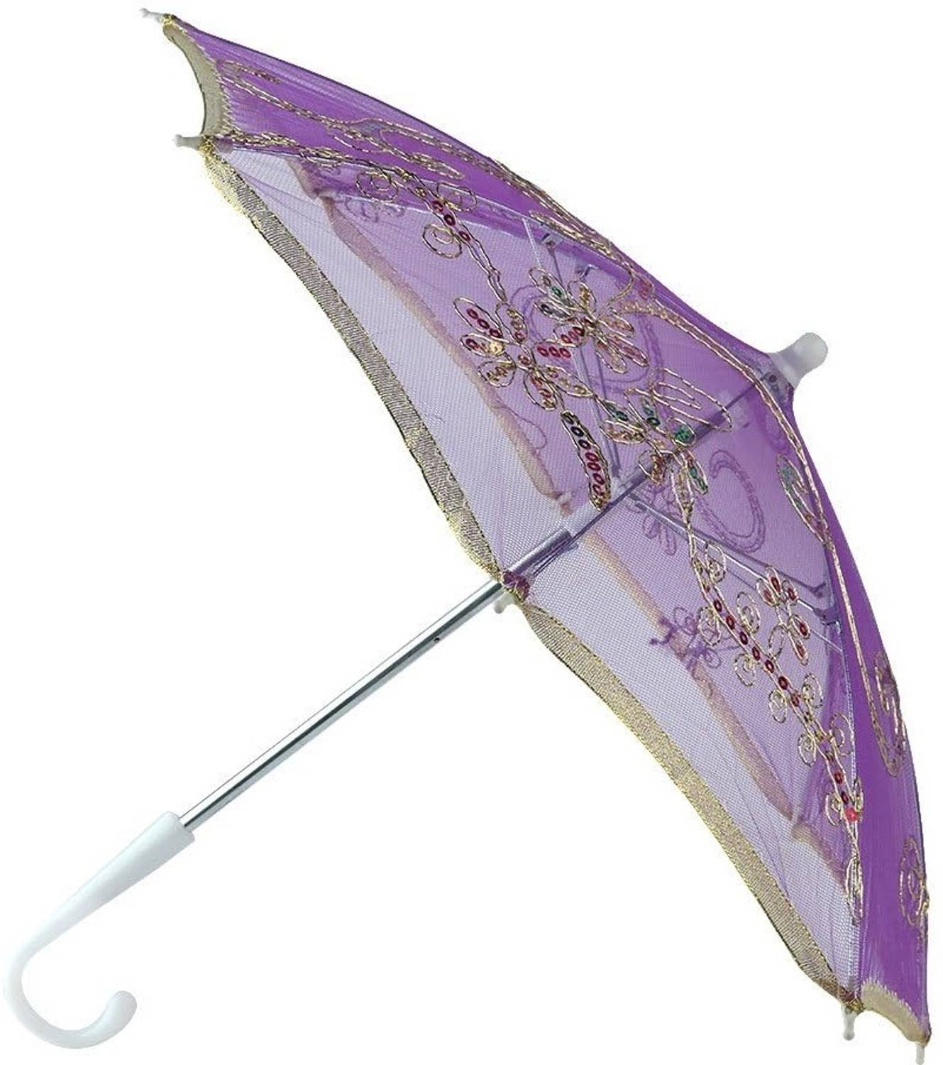 Adorazone Handmade Mini Lace Parasol Umbrella for Wedding Decor & Photoshoot (12 Inches) Decorative Showpiece - 30 cm