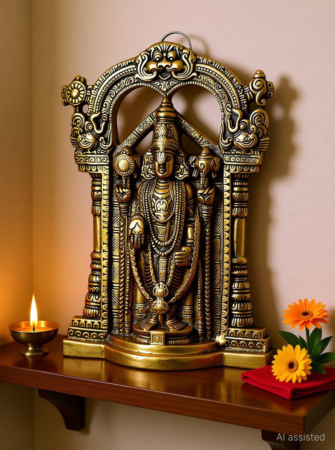 Metal Tirupati Balaji Idol 24cm - Image 1