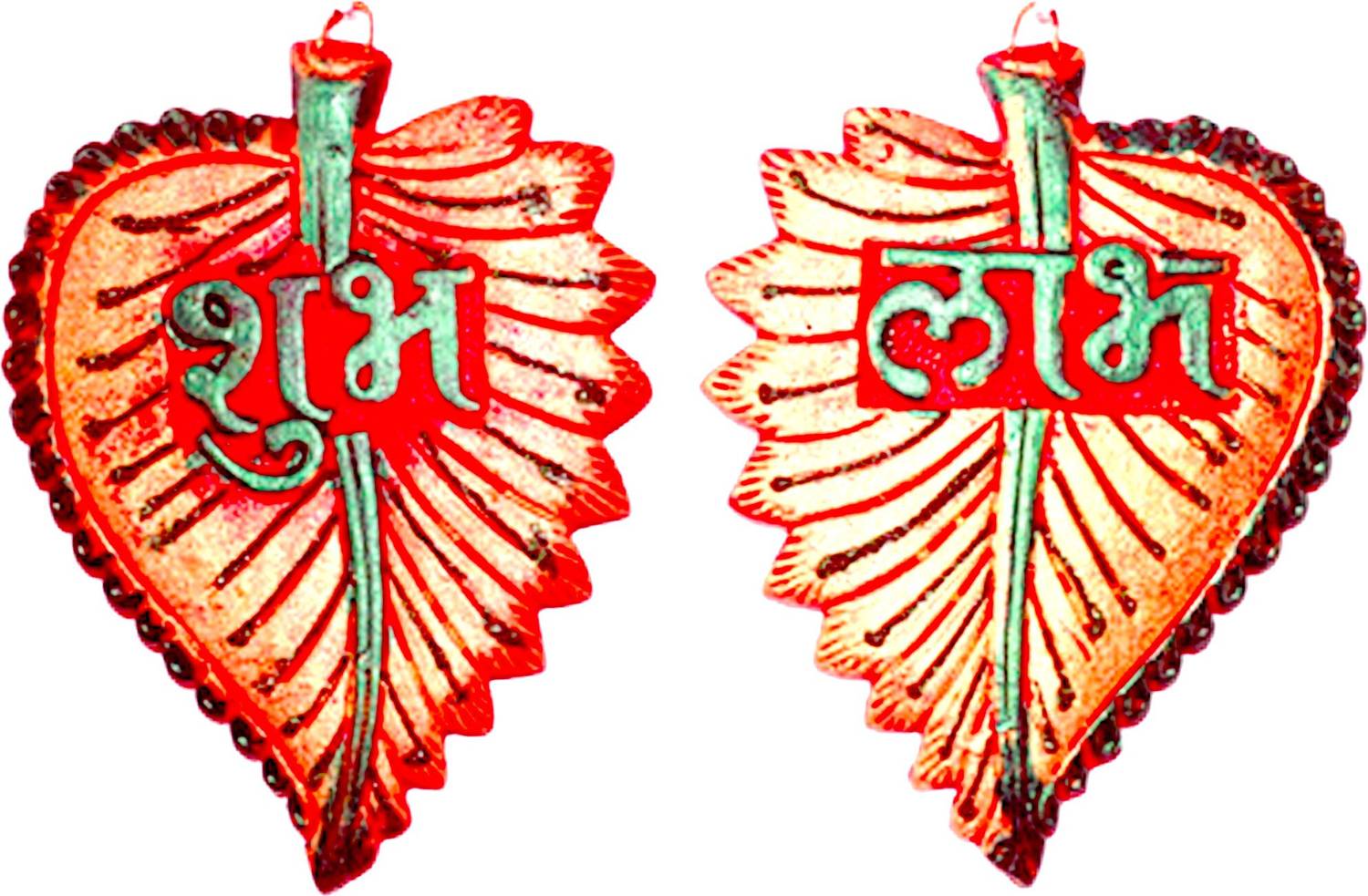 Bossify Eco-Friendly Terracotta Clay Handmade Shubh Labh Wall Hanging | Gift Item Decorative Showpiece - 16 cm