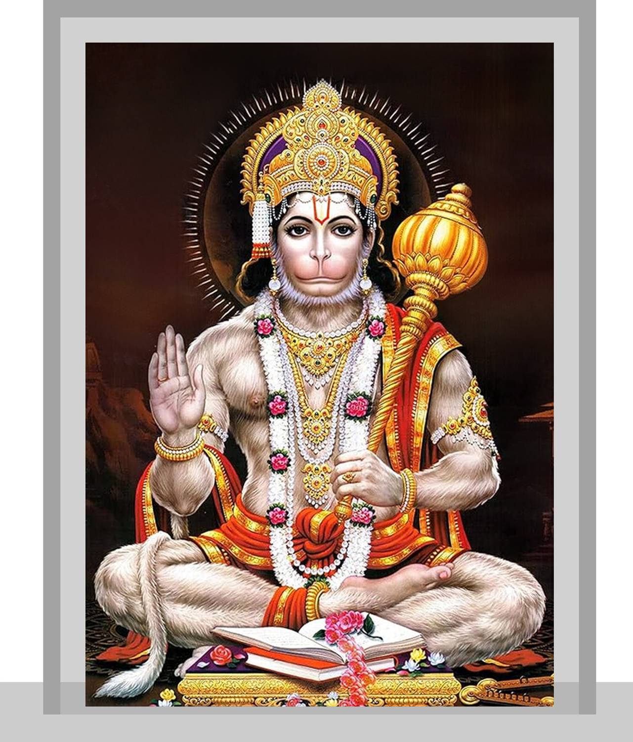 AUTOEASY Hanuman idol for Car Dashboard Home Pooja Office Study Table Decoration Decorative Showpiece  -  9 cm