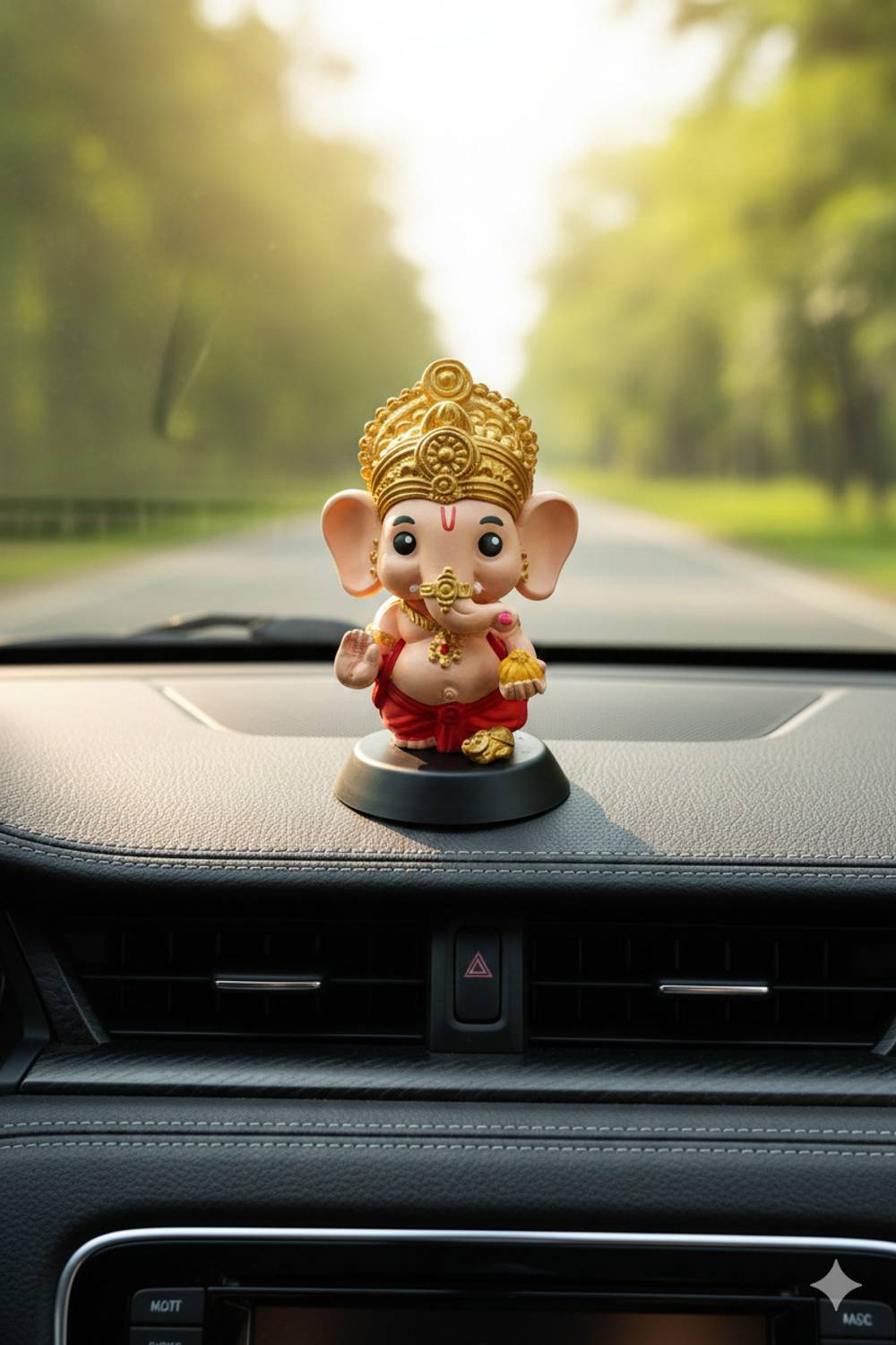 Tendyzonal Shree Ganesh Dashboard Idol Decorative Showpiece  -  12 cm