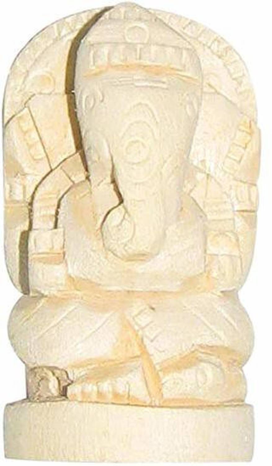 PADMAVATHI ENTERPRISES Swetharka Ganesh - Thella Jilledu Ganapathi - 1 Idol Decorative Showpiece  -  10 cm