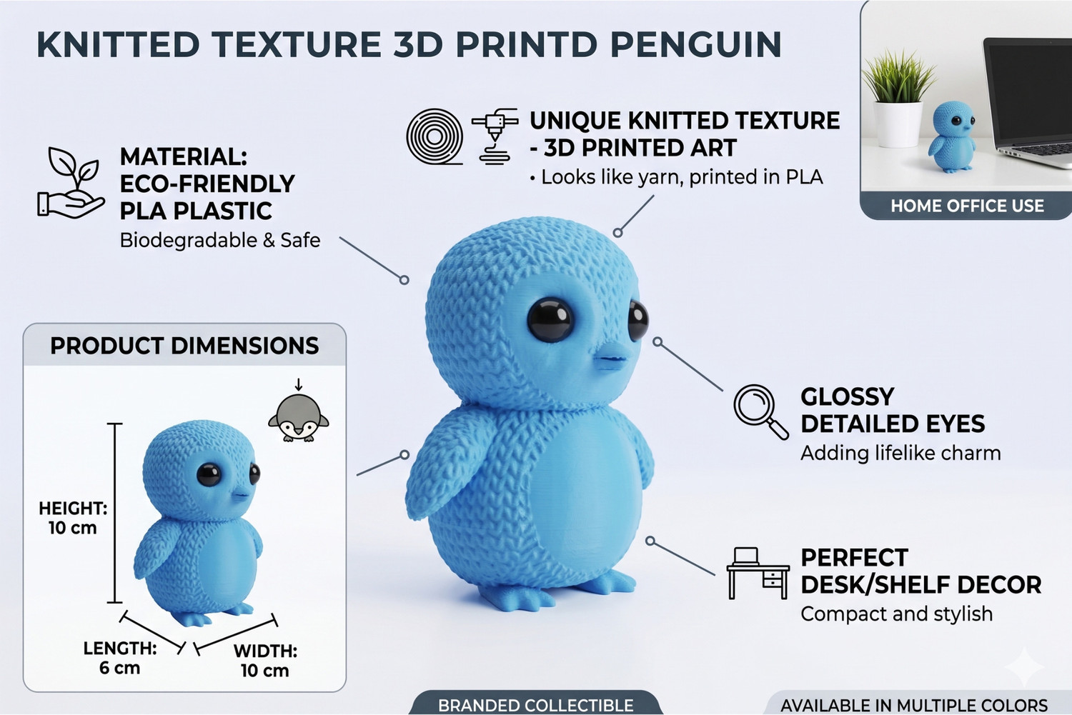 Image of cr8iwitty penguin Decorative Showpiece - 10 cm