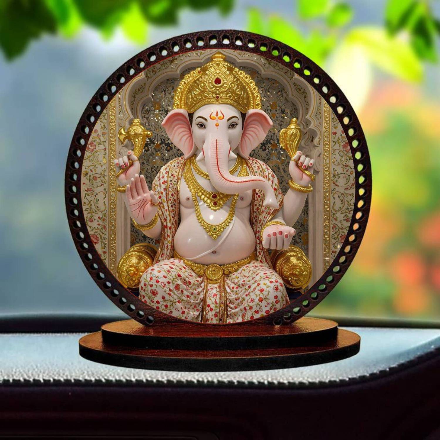 Color Splash Lord Ganesha / vinayaka ji Idol for car Dashboard & Home Decorative Showpiece - 7.62 cm